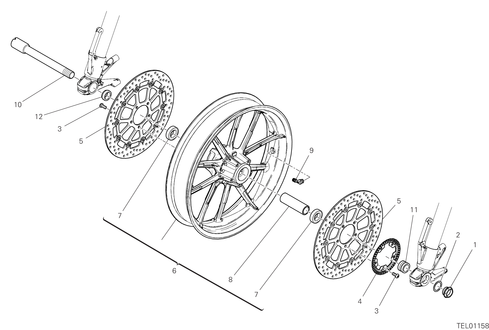 28A ROUE AVANT POUR SCRAMBLER 1100 2018