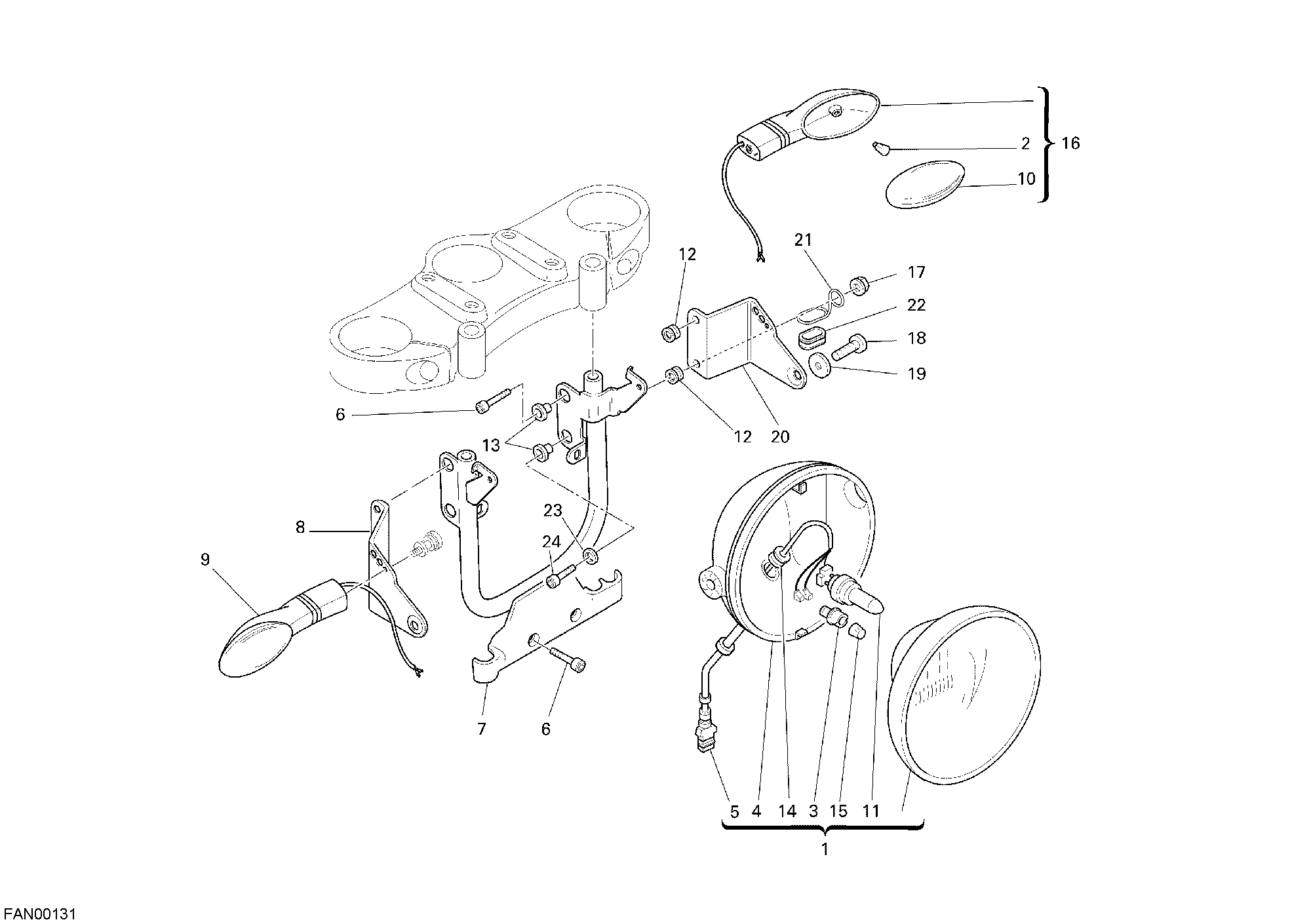 036 FEU AVANT POUR MONSTER S2R 800 2007