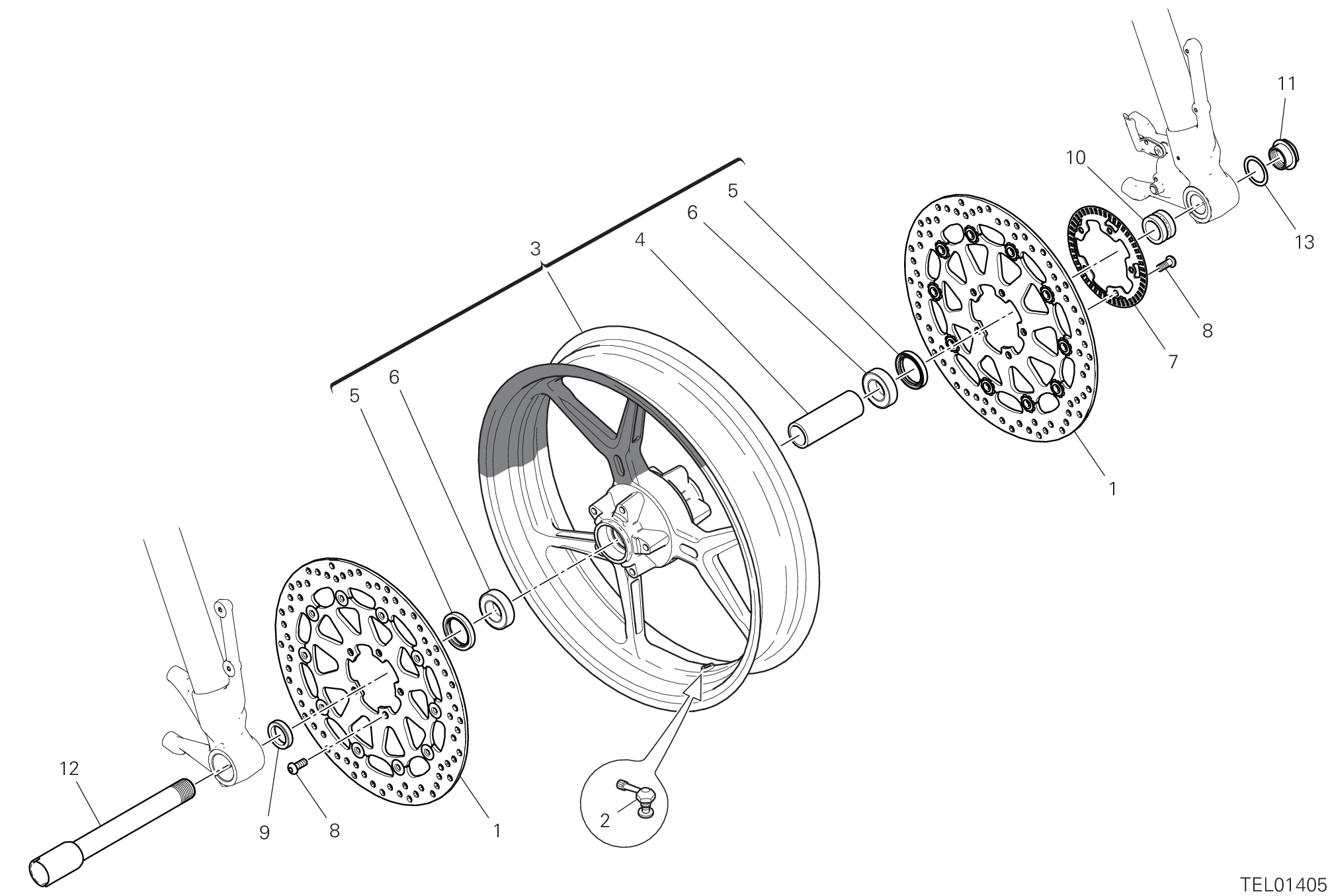 27A ROUE AVANT POUR HYPERMOTARD 950 RVE 2024