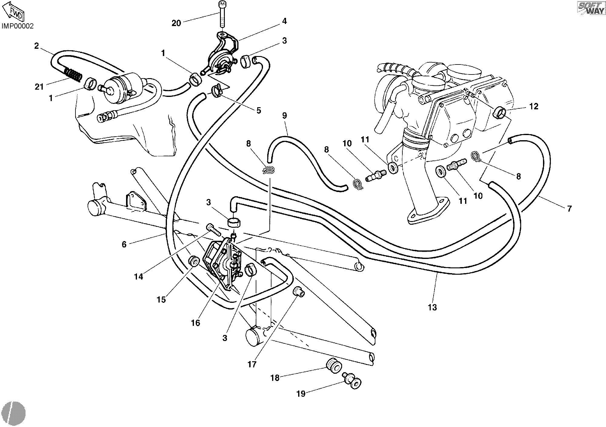 017 POMPE A CARBURANT POUR MONSTER 400 2002