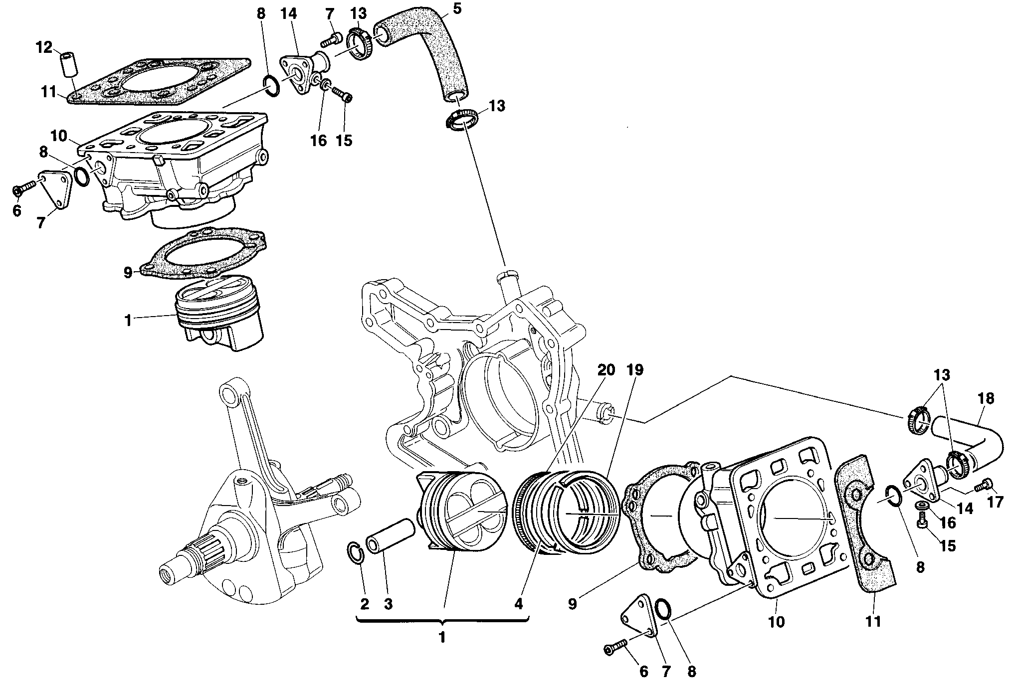 007 CYLINDRE PISTON POUR SUPERBIKE 916 R 1998