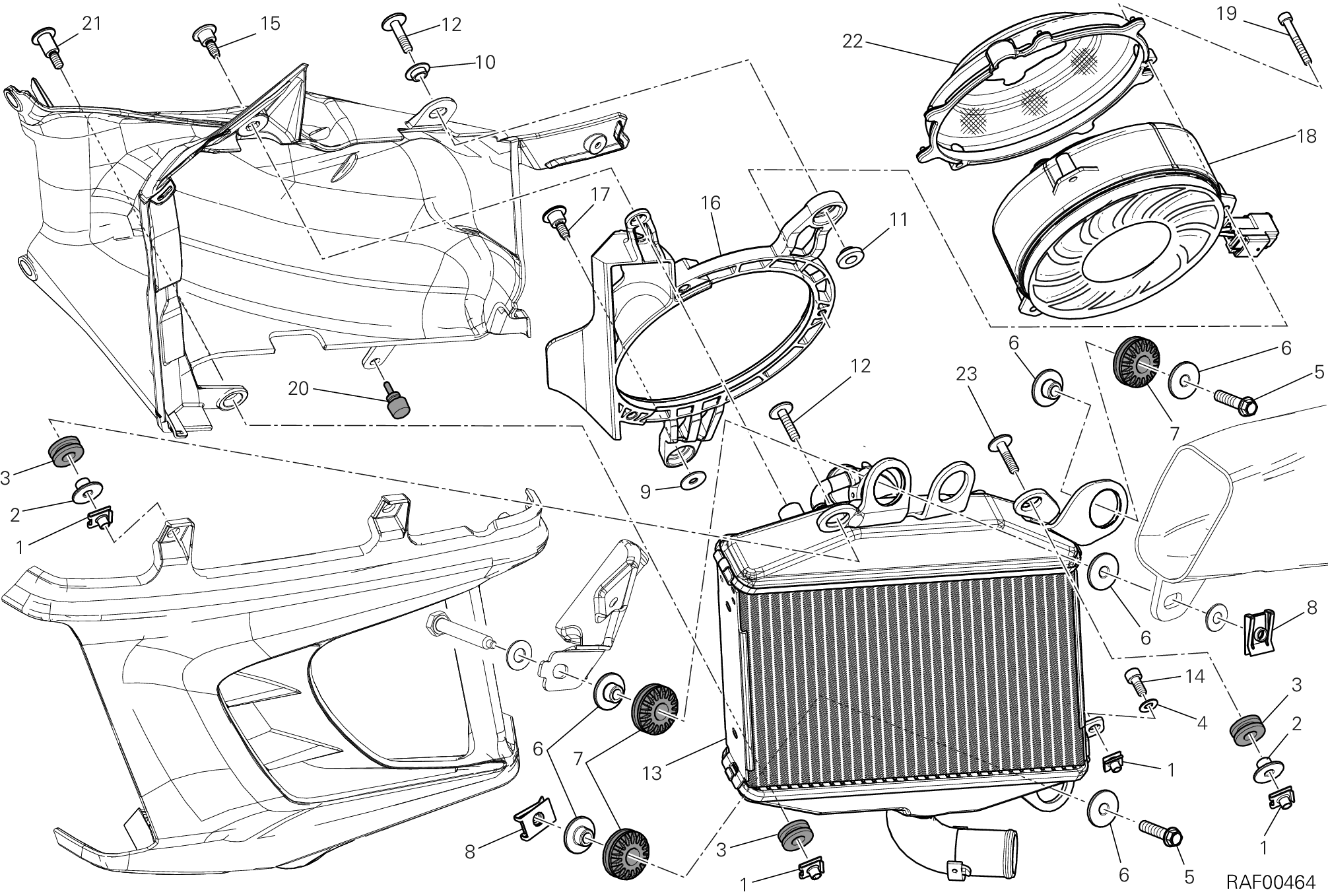30A RADIATEUR EAU GAUCHE POUR DIAVEL 2013