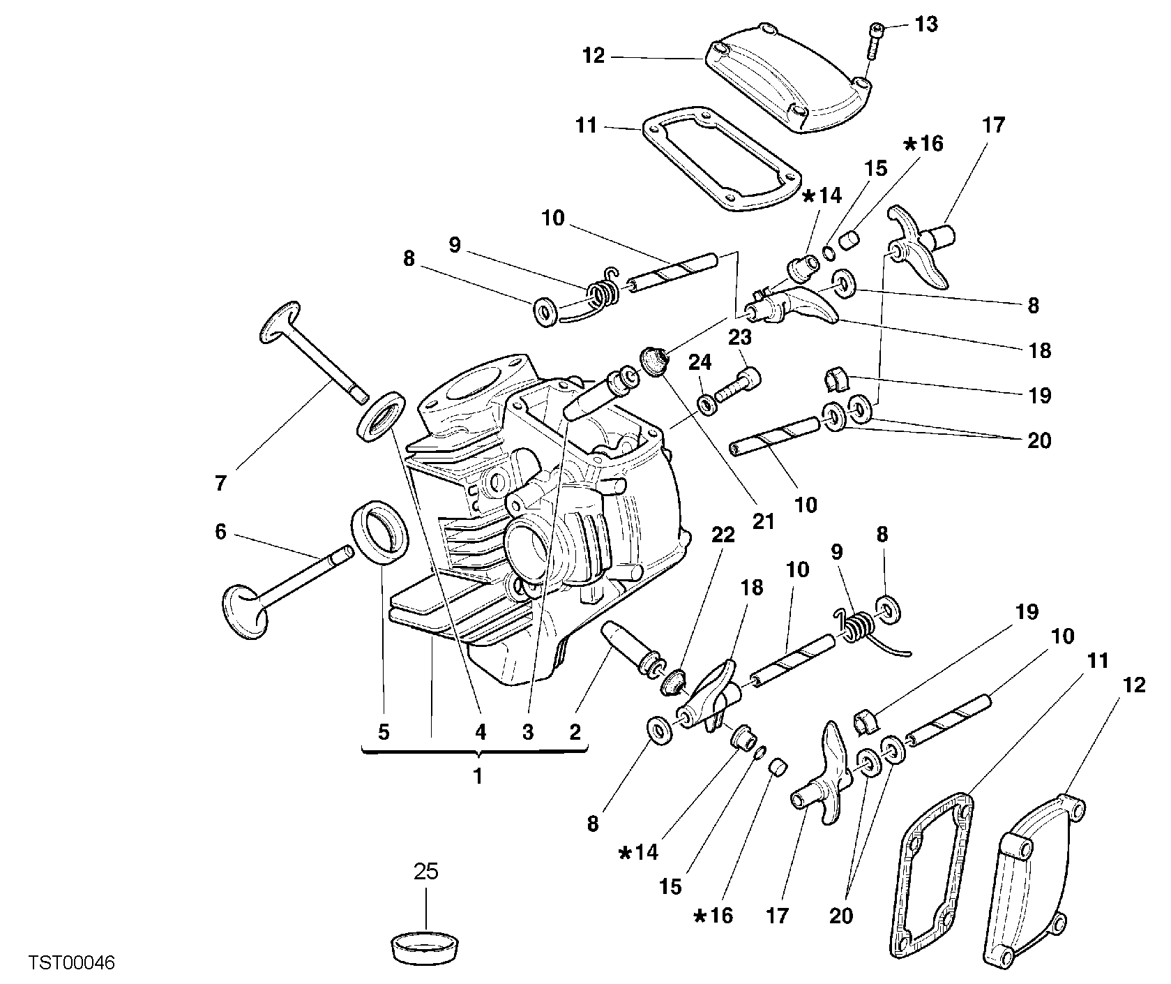 015 CULASSE HORIZONTALE POUR MONSTER 400 2001