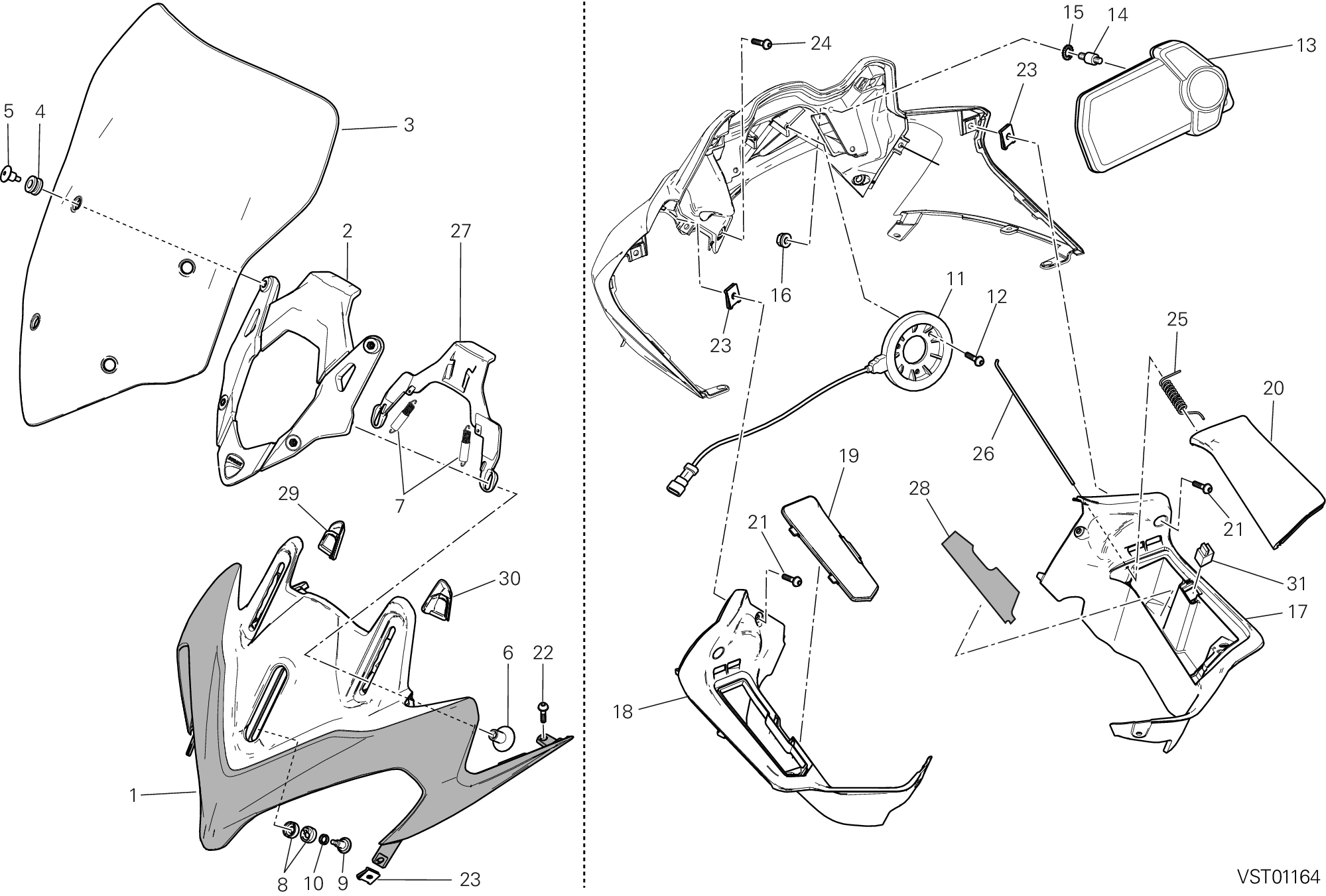 034 CAPOT AVANT POUR MULTISTRADA 1200 ABS 2013