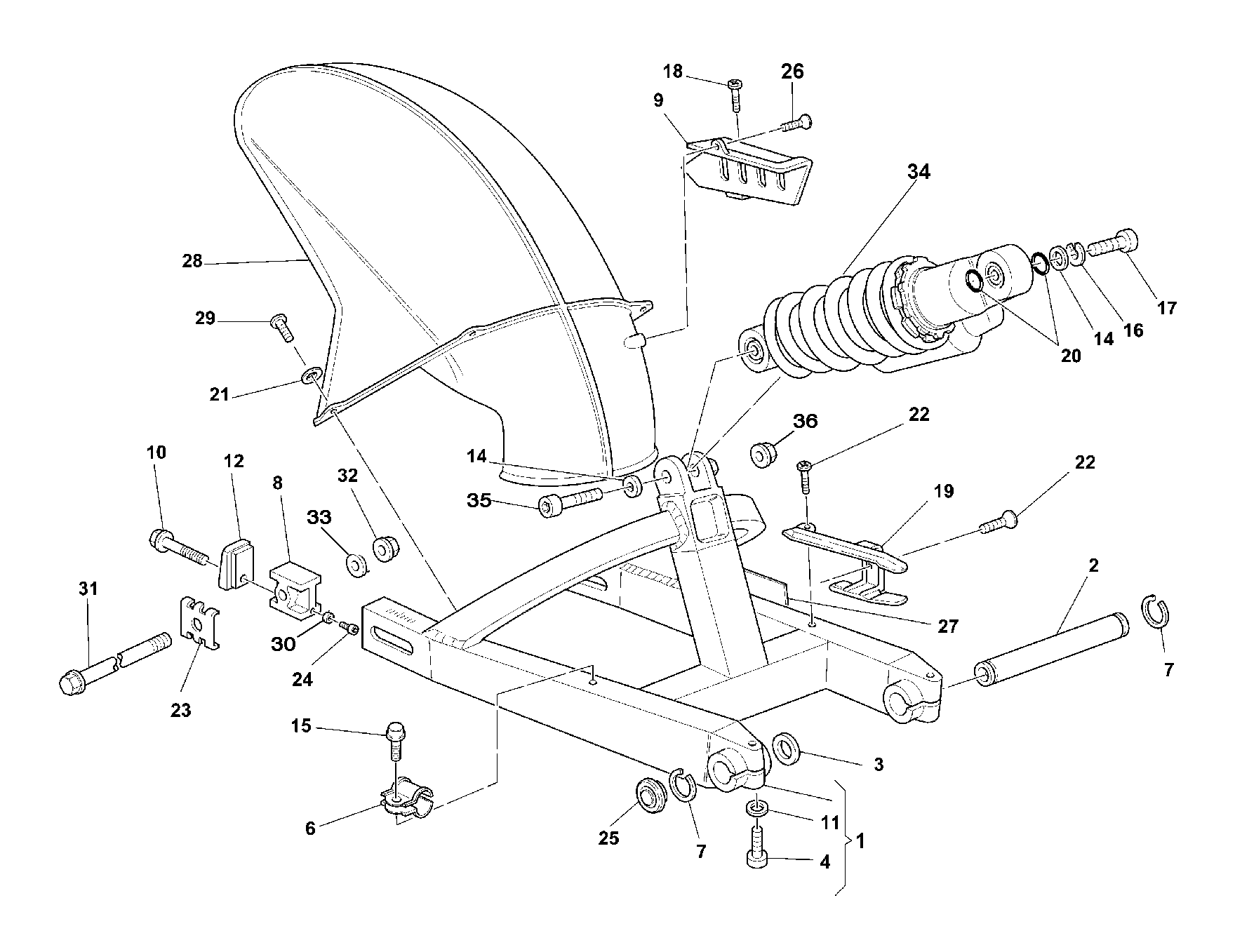 320 BRAS OSCILLANT POUR SUPERSPORT 750 SS 1999