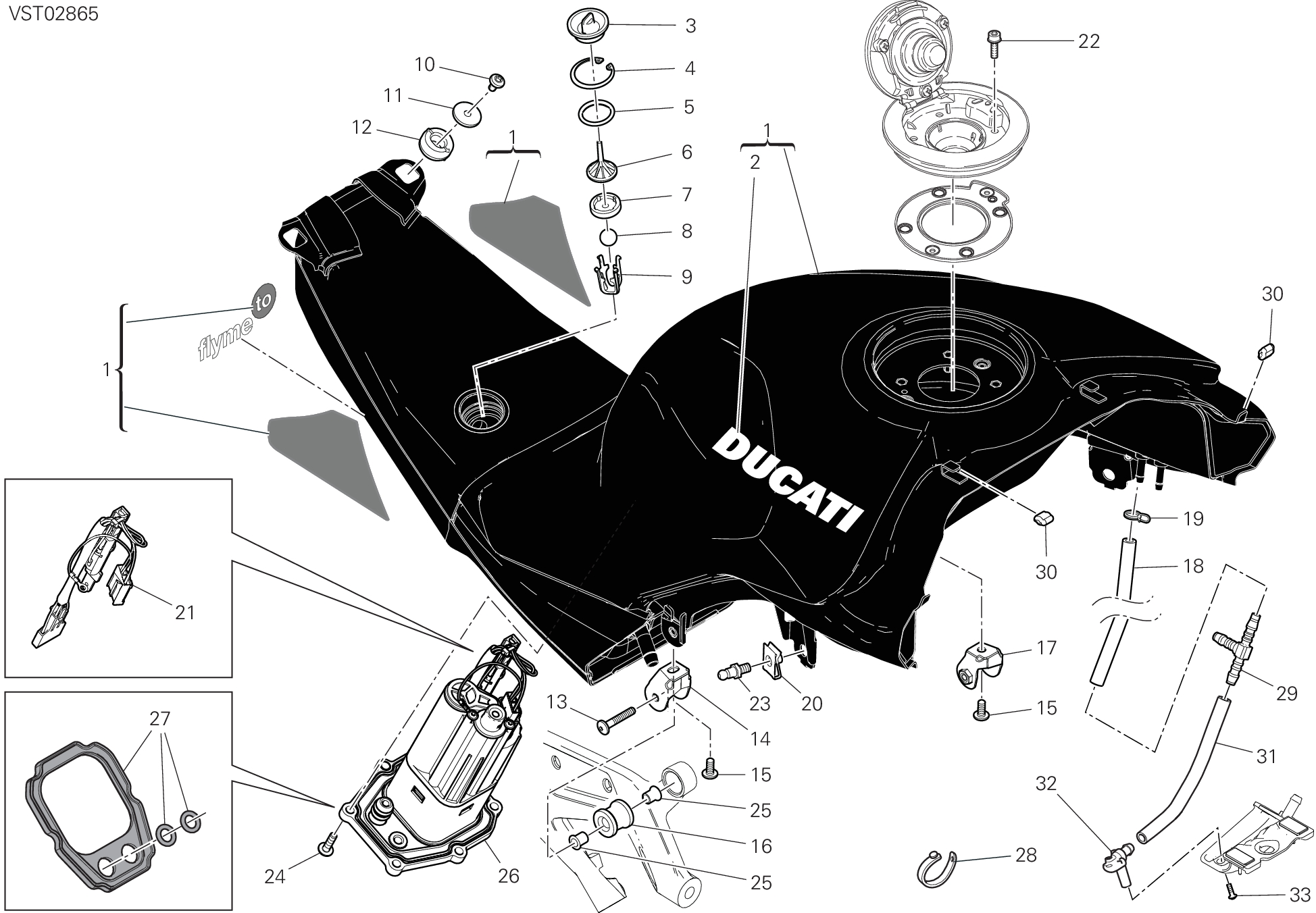 30A RESERVOIR POUR SUPERBIKE PANIGALE V4 2023 BEZZECCHI RACING REPLICA 2024