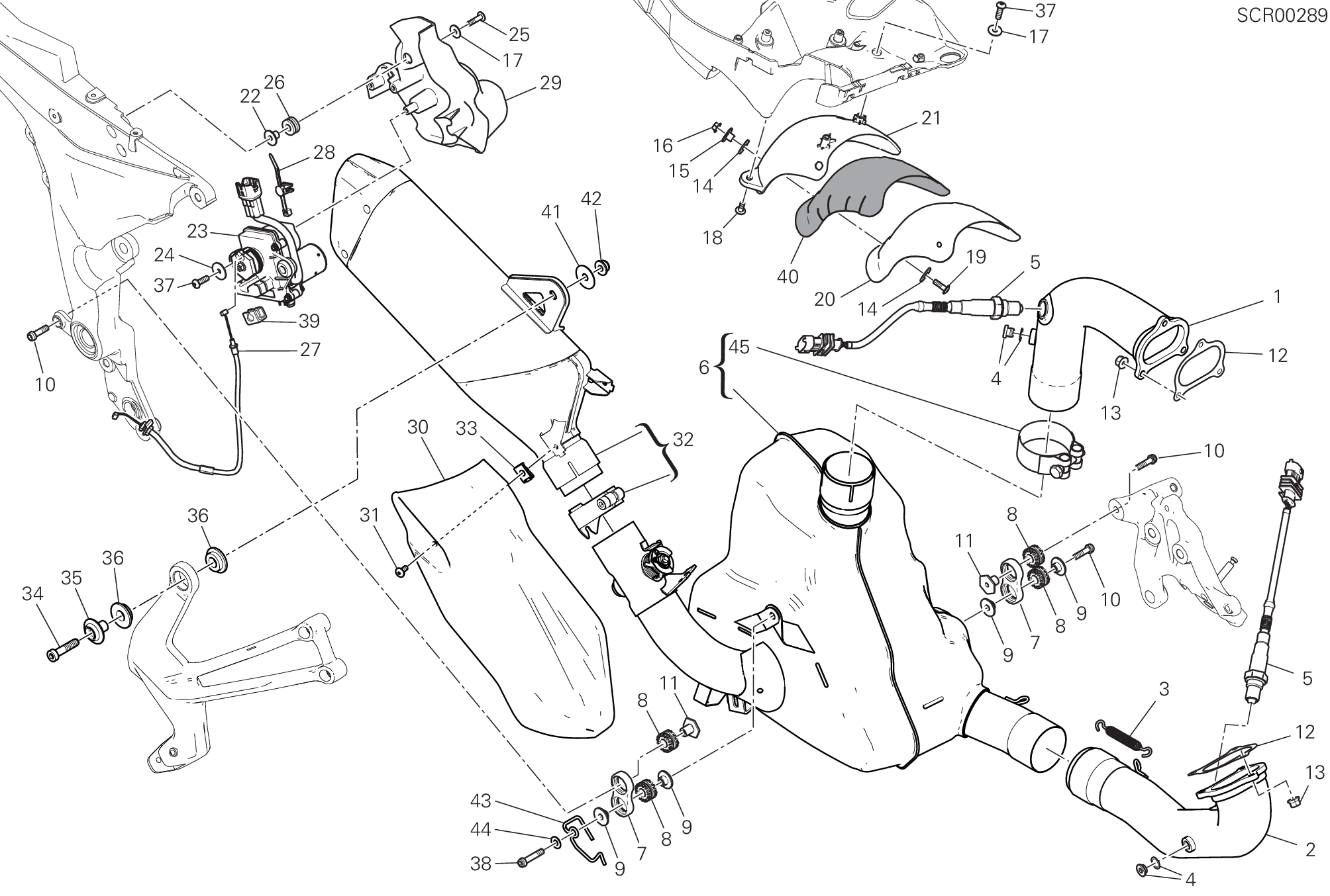 019 ECHAPPEMENT POUR MULTISTRADA 1260 ENDURO 2020