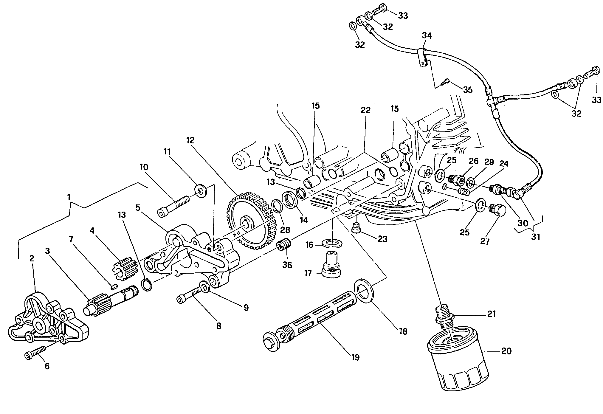 090 POMPE A HUILE FILTRE POUR SUPERBIKE 851 1992