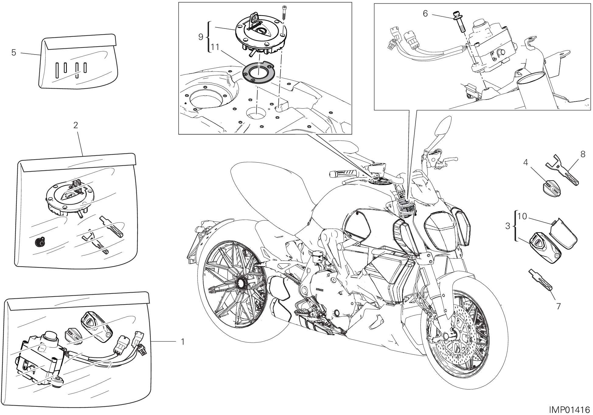 12D DISOISITIF ELECTRIQUES POUR DIAVEL 1260 LAMBO 2021