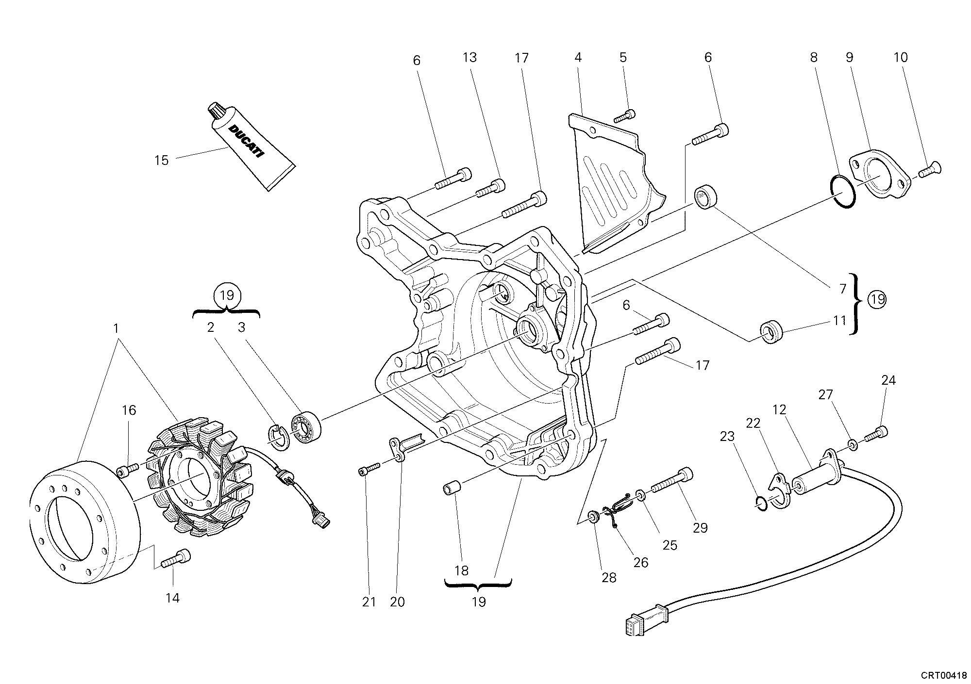011 COUVERCLE GENERATEUR POUR MONSTER 400 2008