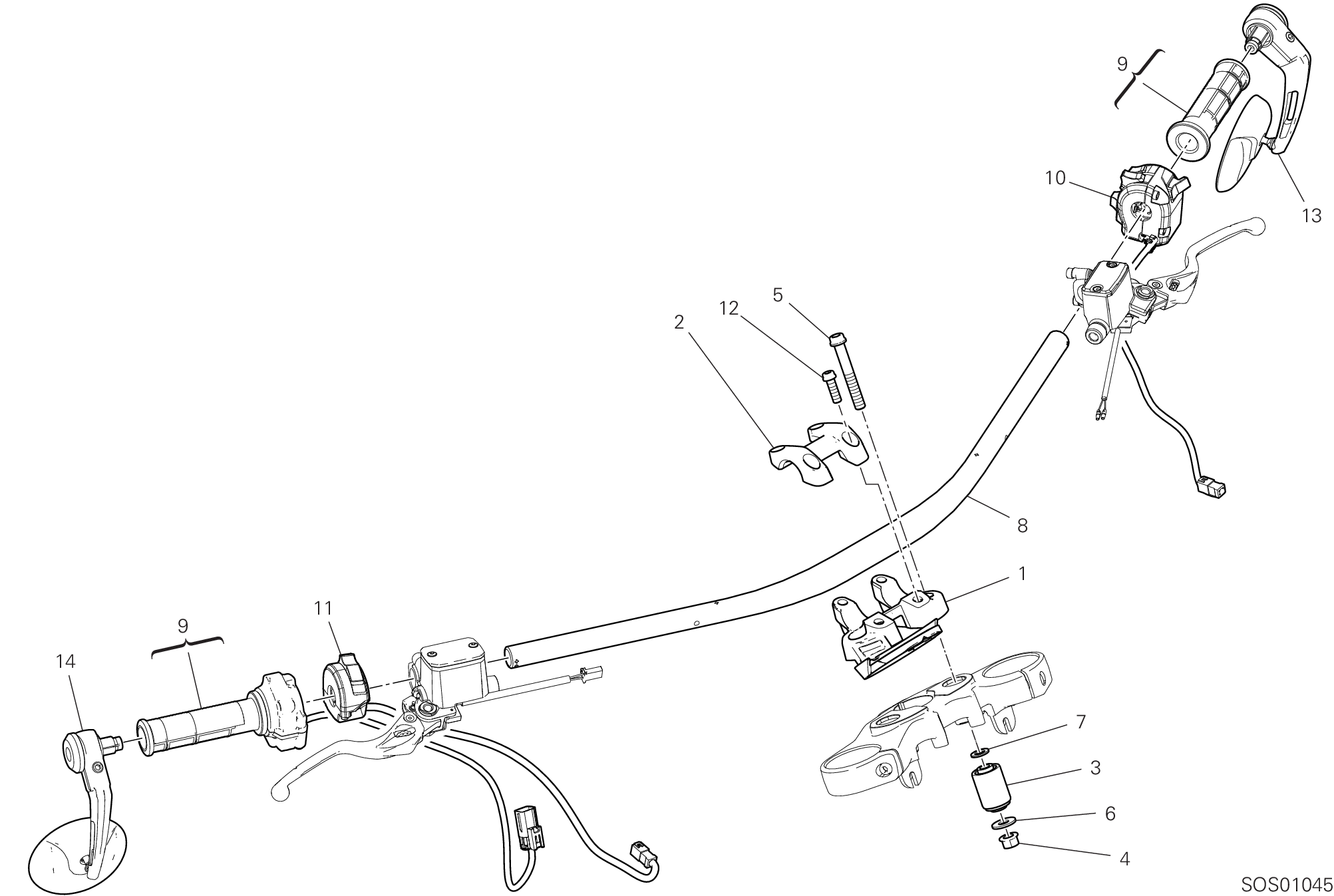 22A GUIDON POUR SCRAMBLER 1100 SPORT PRO 2020