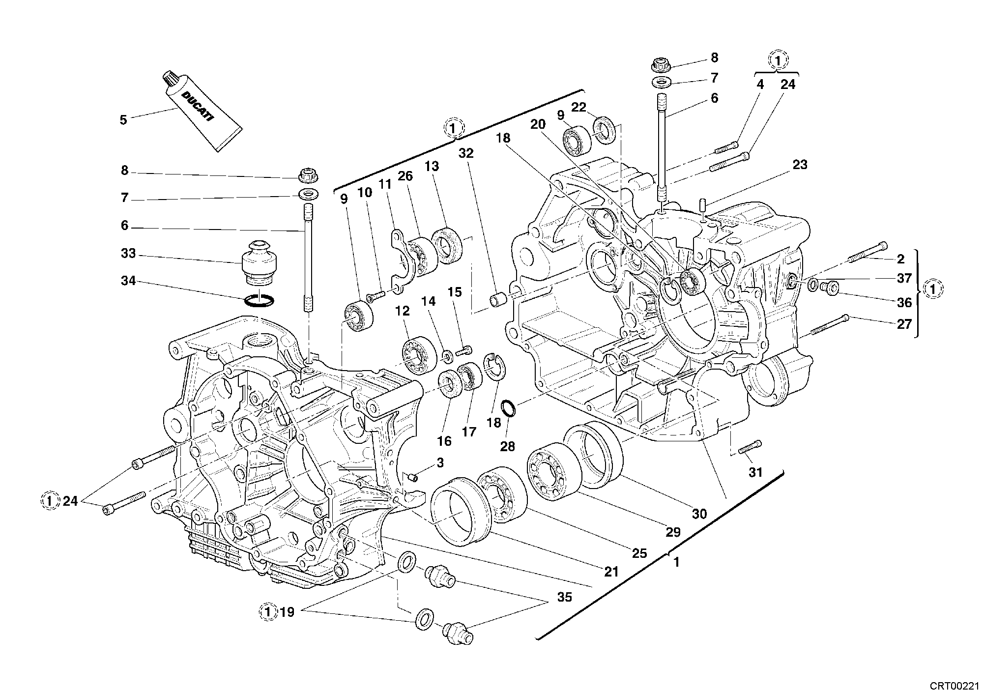 010 CARTER MOTEUR POUR MULTISTRADA 1000 2005