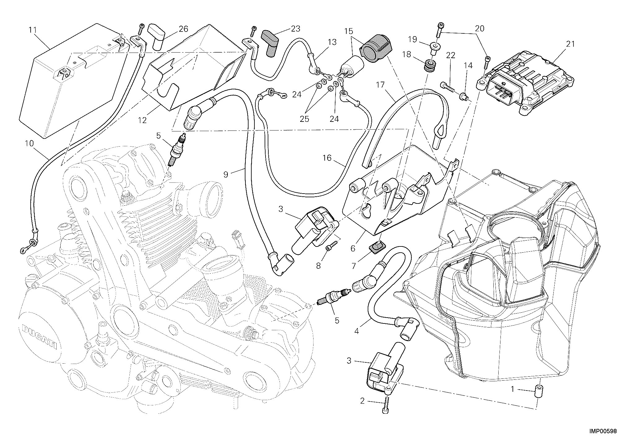 019 BATTERIE POUR MONSTER 696 ABS 2010
