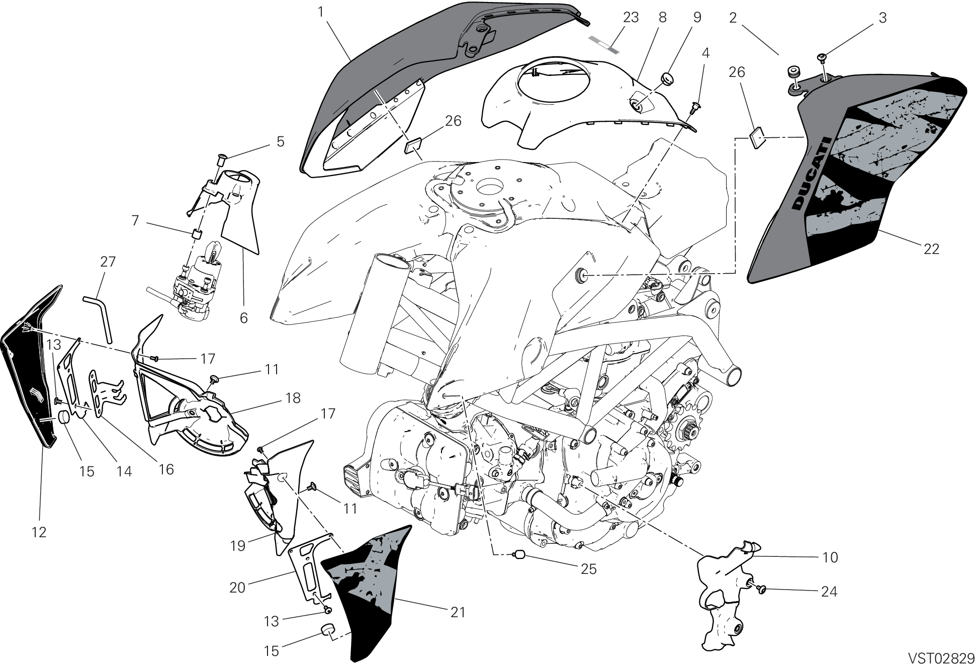 36B HABILLAGE POUR HYPERMOTARD 950 RVE 2024