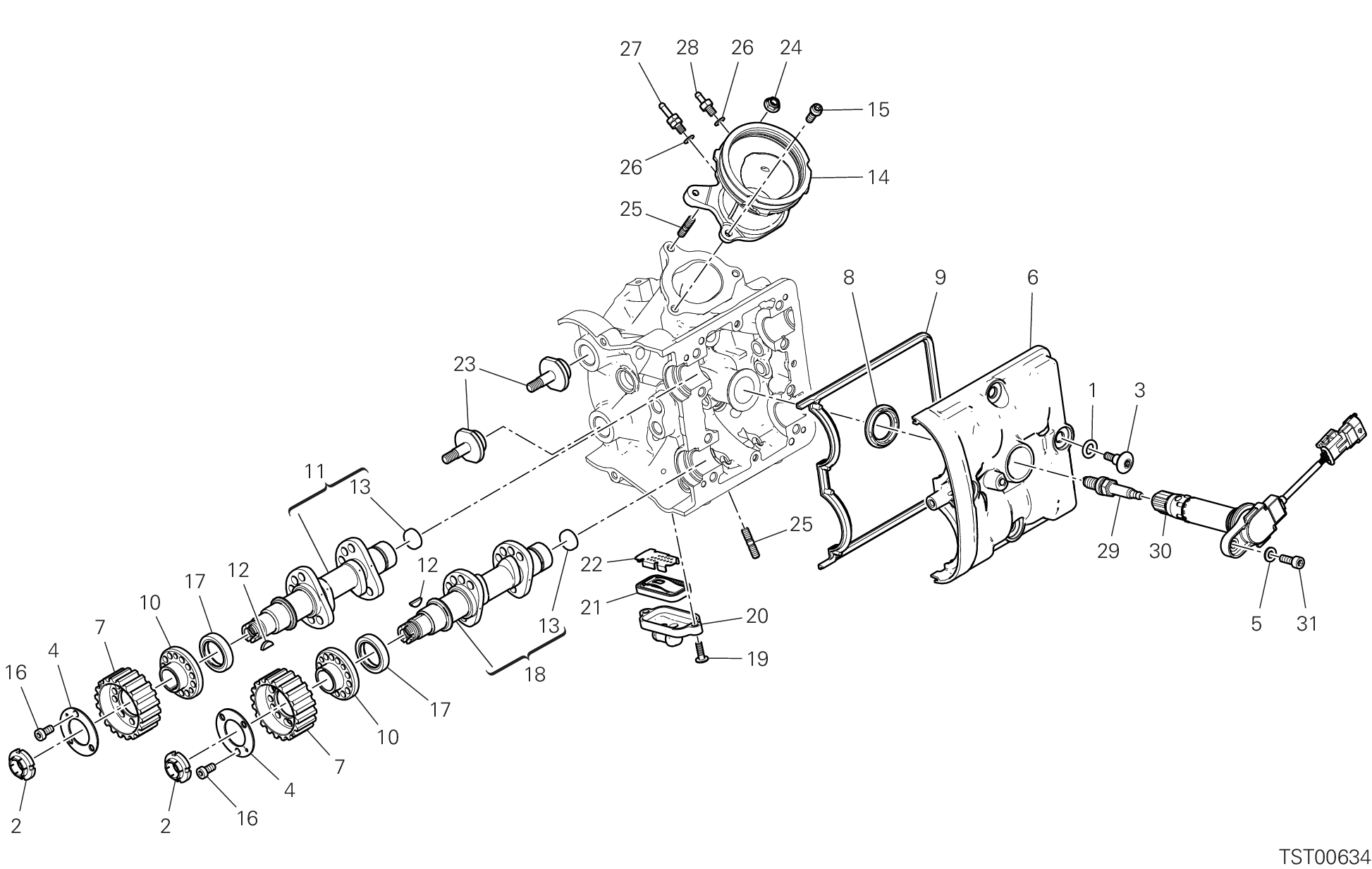 11B CULASSE HORIZONTALE DISTRIBUTION POUR HYPERMOTARD 950 2024
