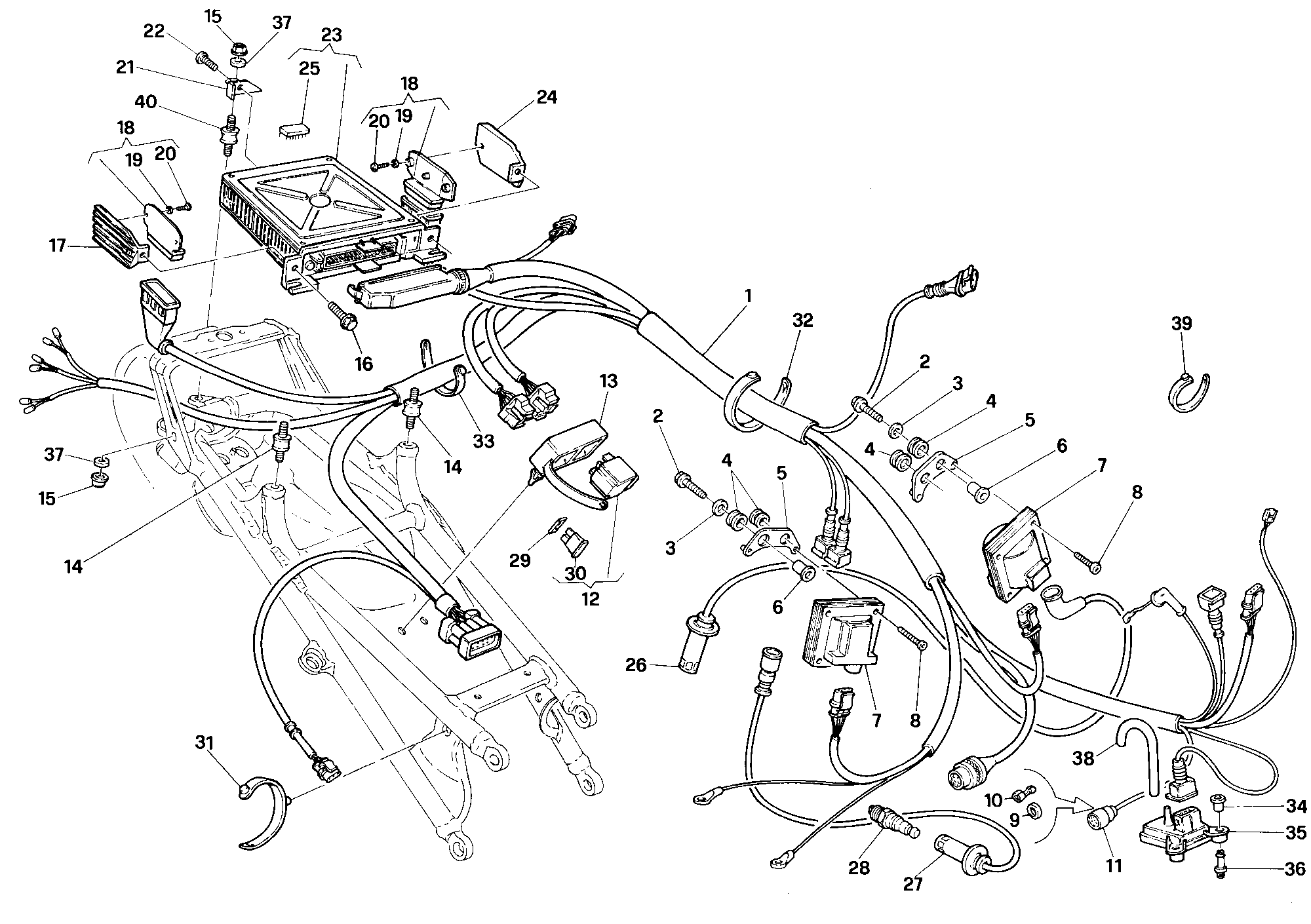 018 CENTRALE CONTRLE MOTEUR FMM 003096 POUR SUPERBIKE 916 SENNA 1994
