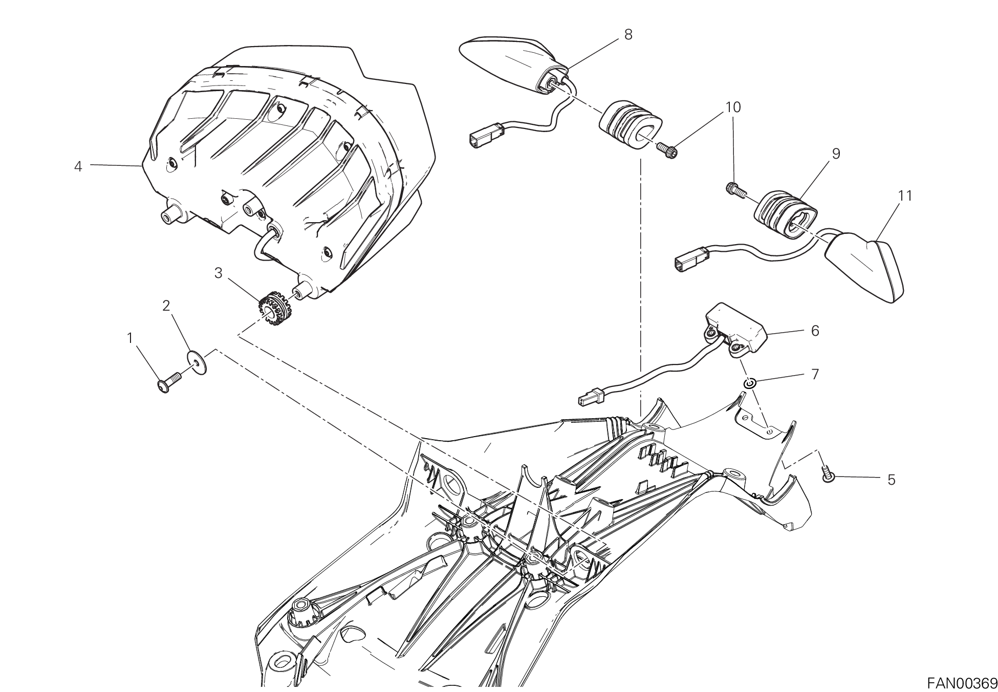 20A FEU ARRIERE POUR MULTISTRADA V2 2022