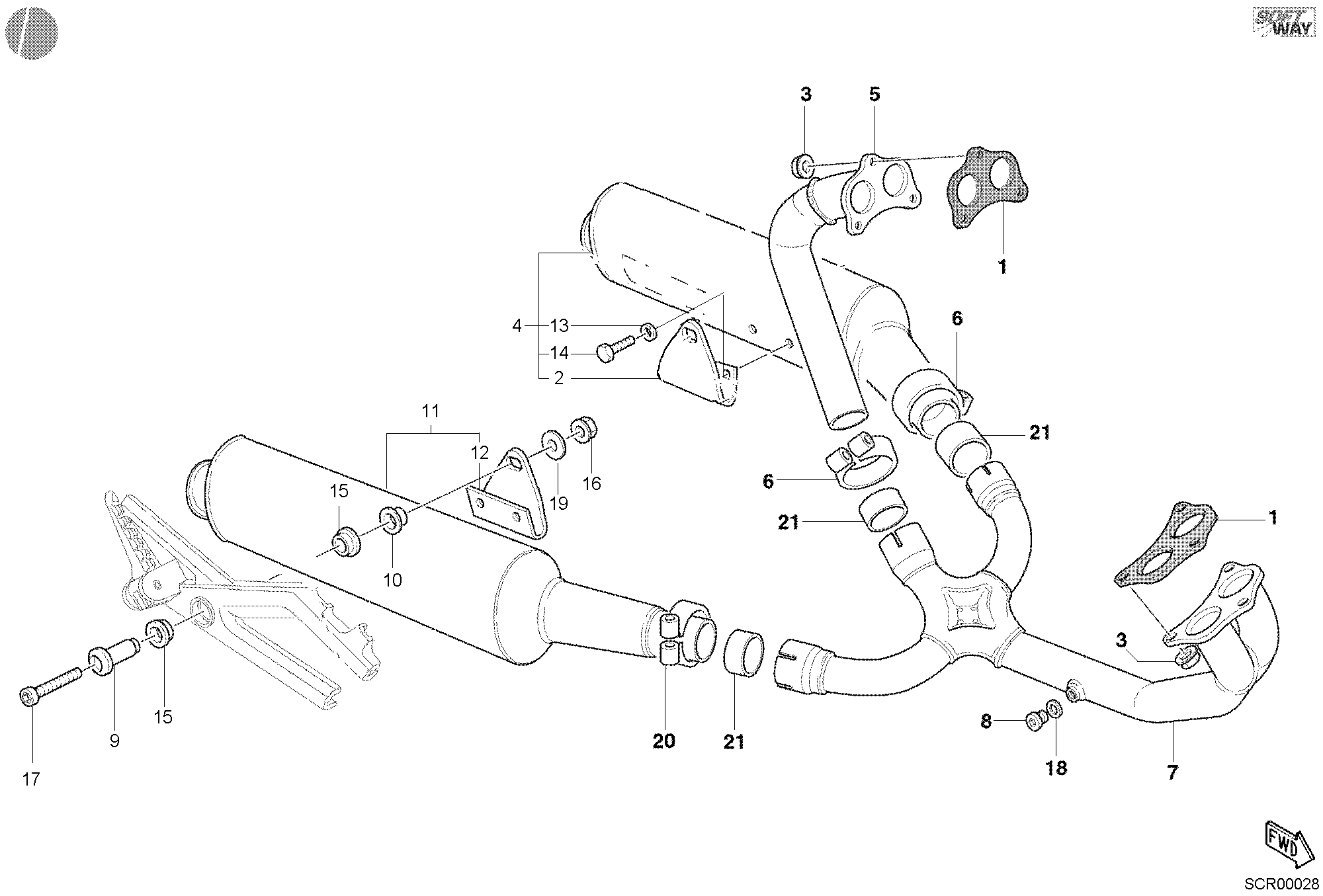 022 ECHAPPEMENT POUR MONSTER S4 2002