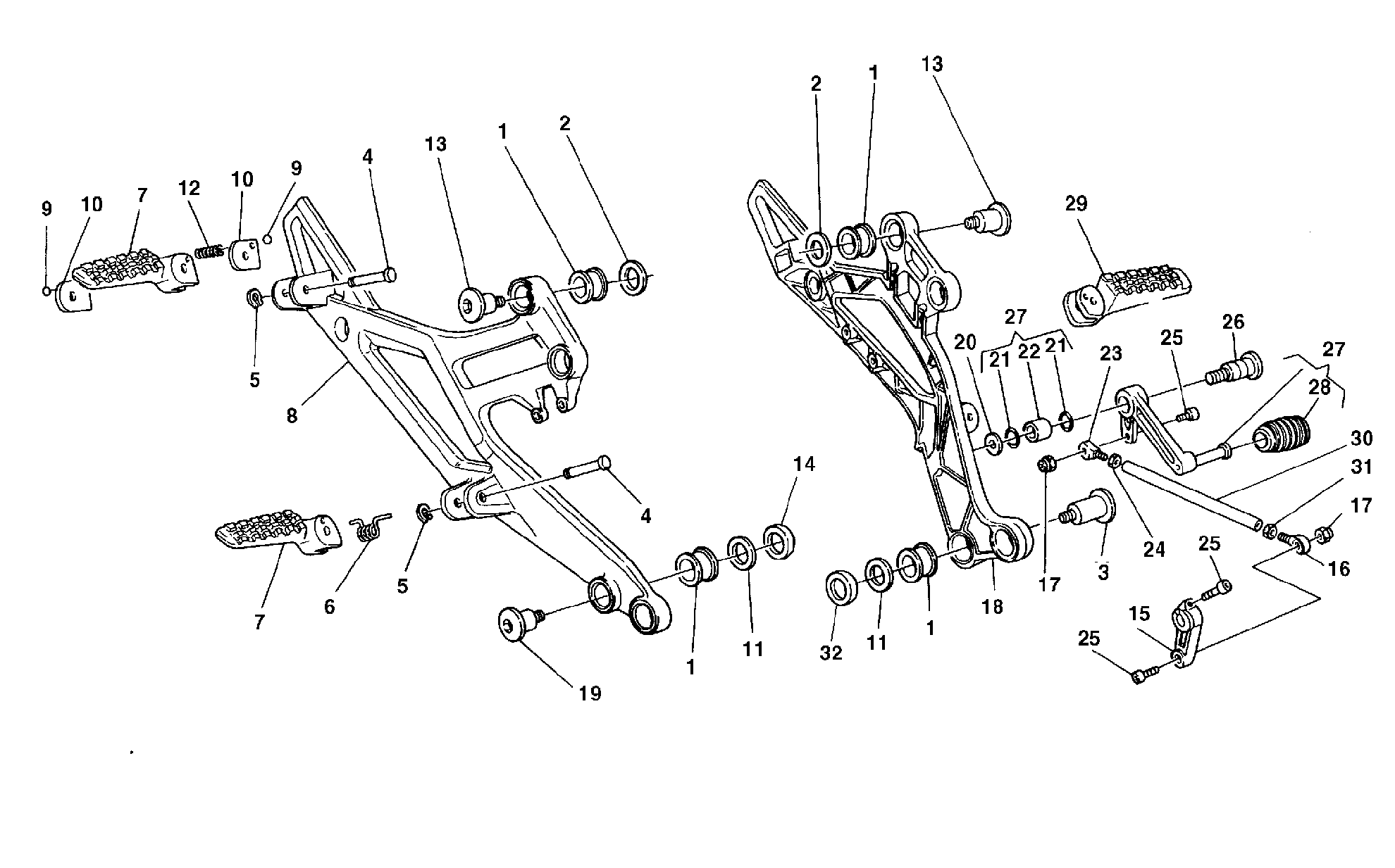 290 REPOSE PIEDS POUR MONSTER 600 1999