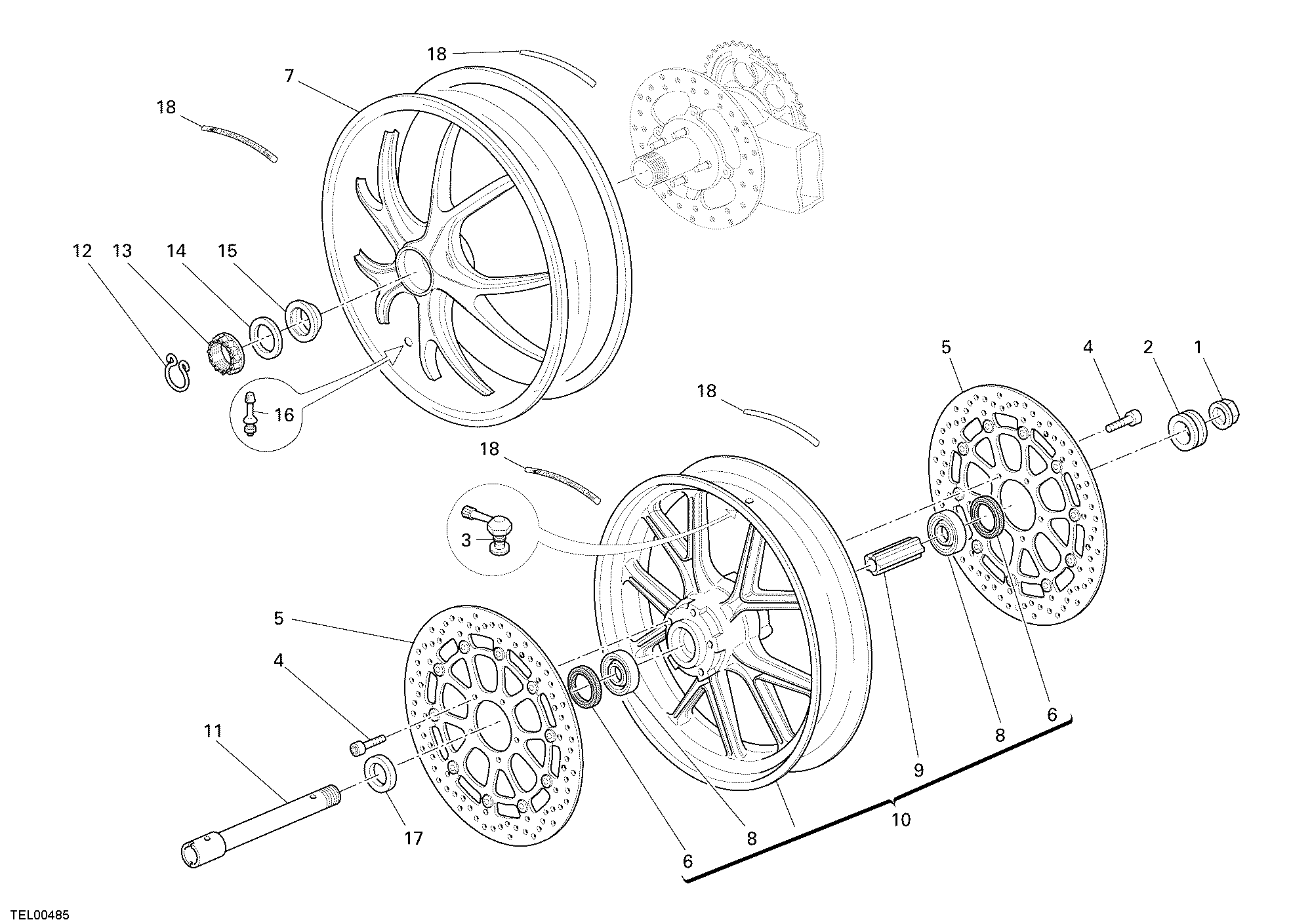 024 ROUES POUR HYPERMOTARD 1100 2008