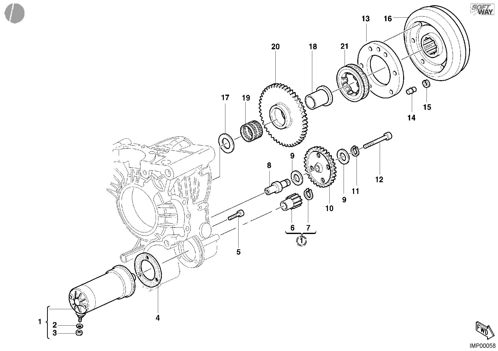 012 DEMARREUR ELECTRIQUE POUR SUPERBIKE 998 S BAYLISS 2002
