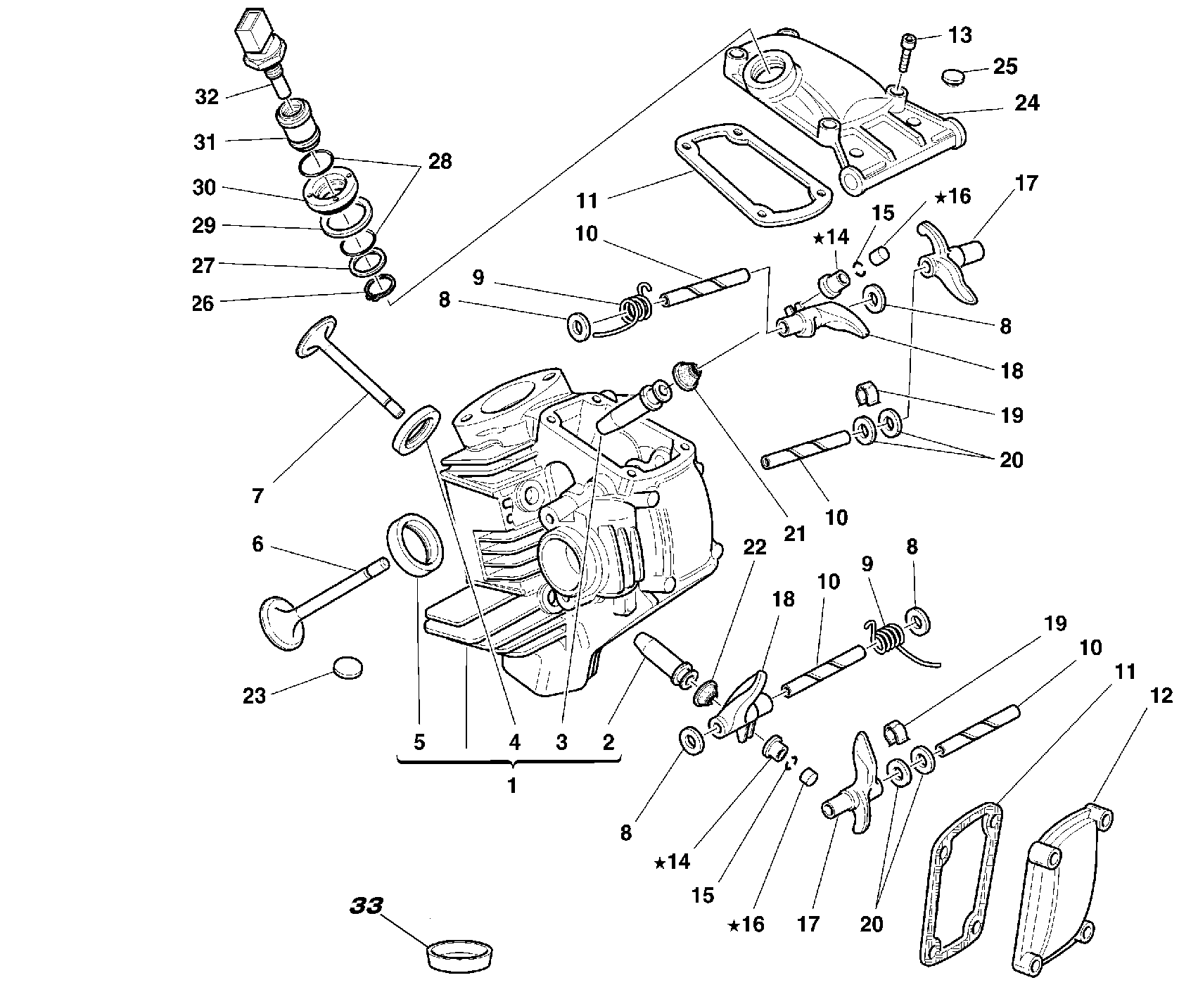 150 CULASSE HORIZONTALE POUR SUPERSPORT 750 SS 1999