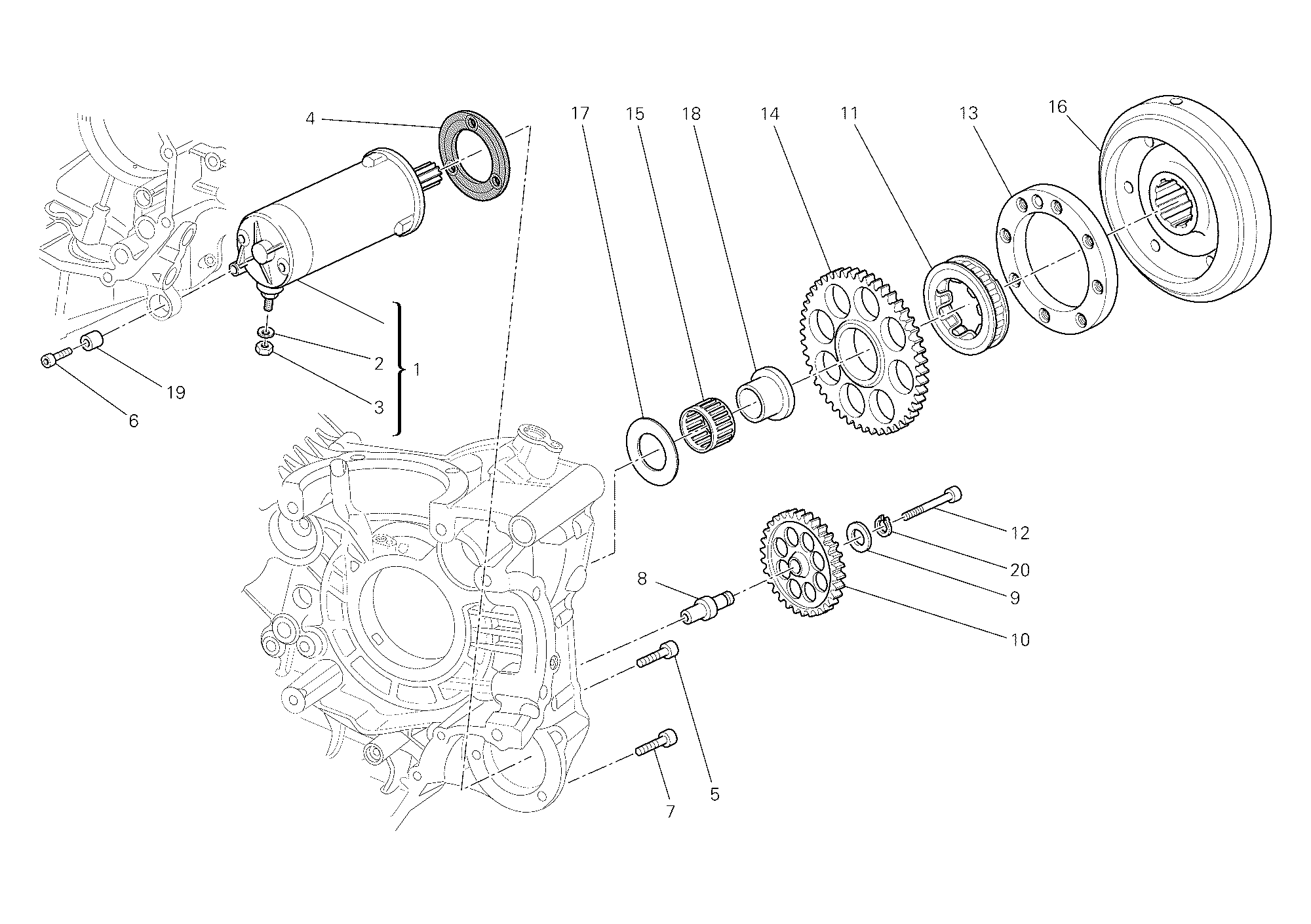 012 DEMARREUR ELECTRIQUE POUR SUPERBIKE 1198 2010