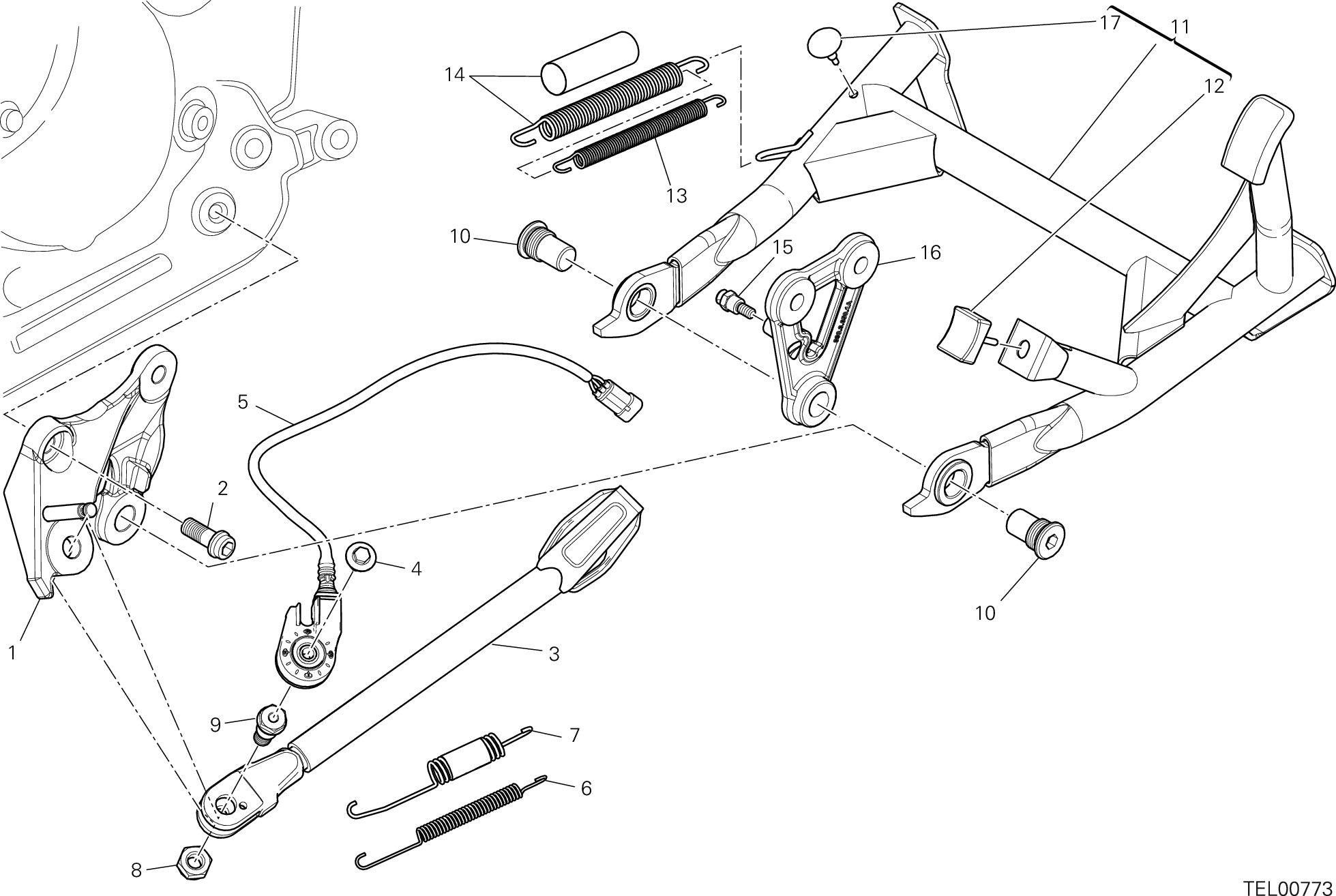 017 CAVALLETTO POUR HYPERMOTARD HYPERSTRADA 2014