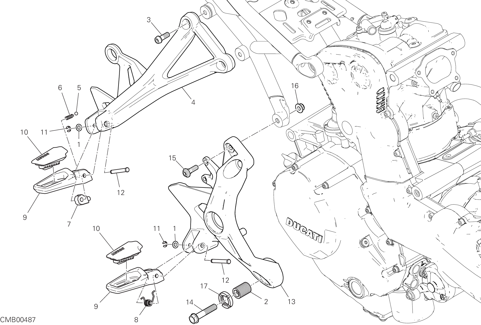27B REPOSE PIEDS DROIT POUR MONSTER 1200 2020