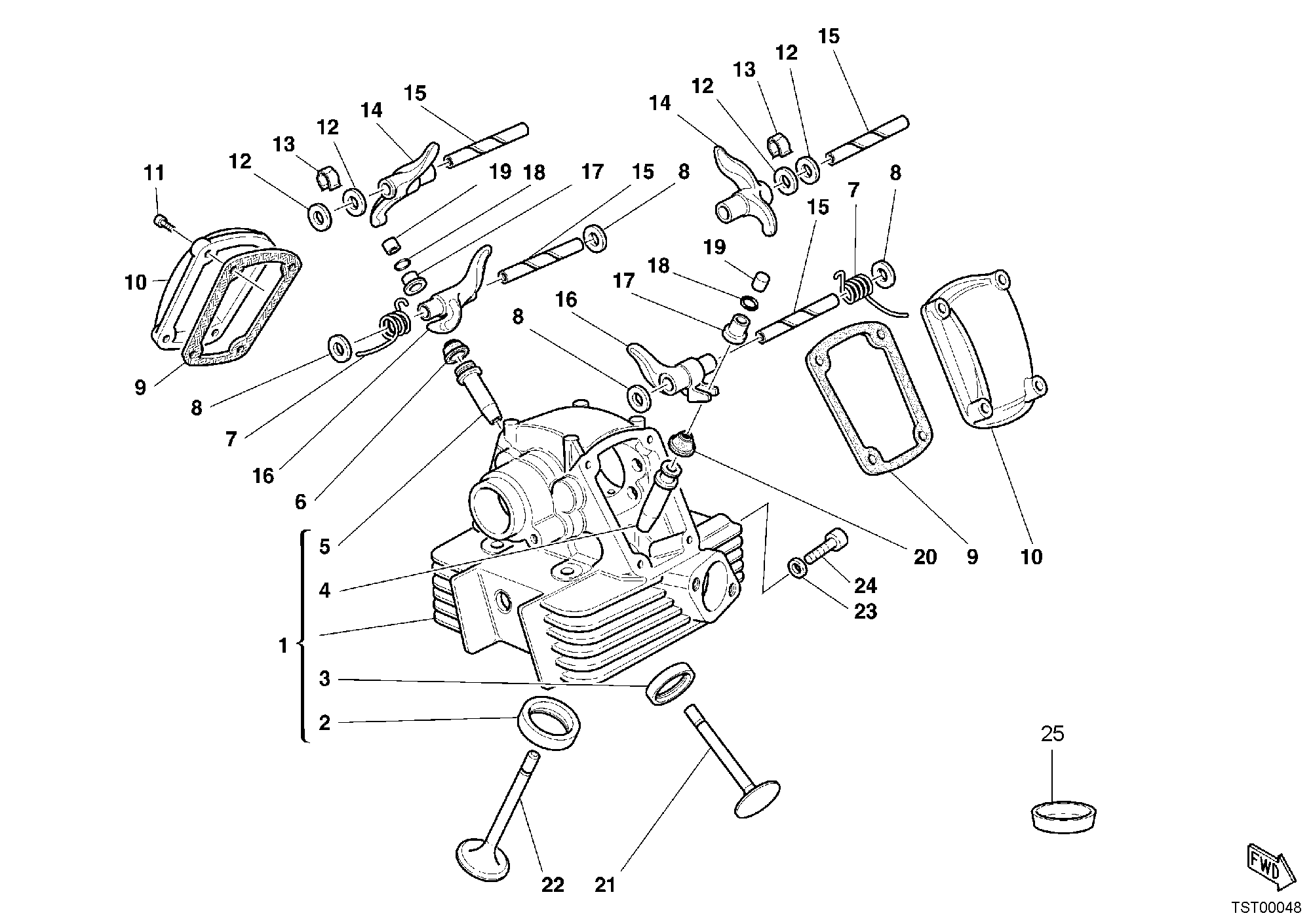 014 CULASSE VERTICALE POUR SPORT TOURING ST2 2003