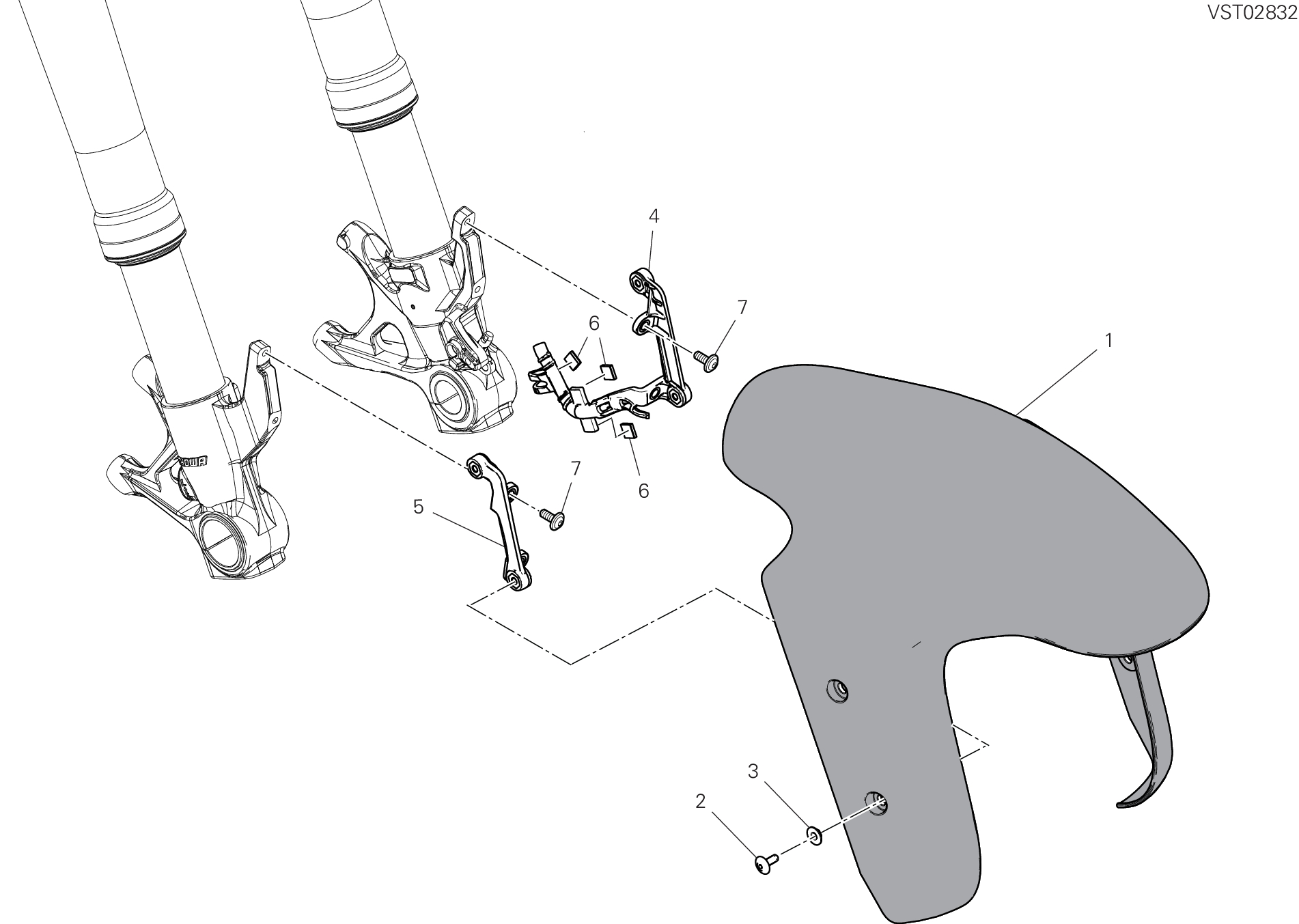 24A GARDE BOUE AVANT POUR SUPERBIKE PANIGALE V4 2025
