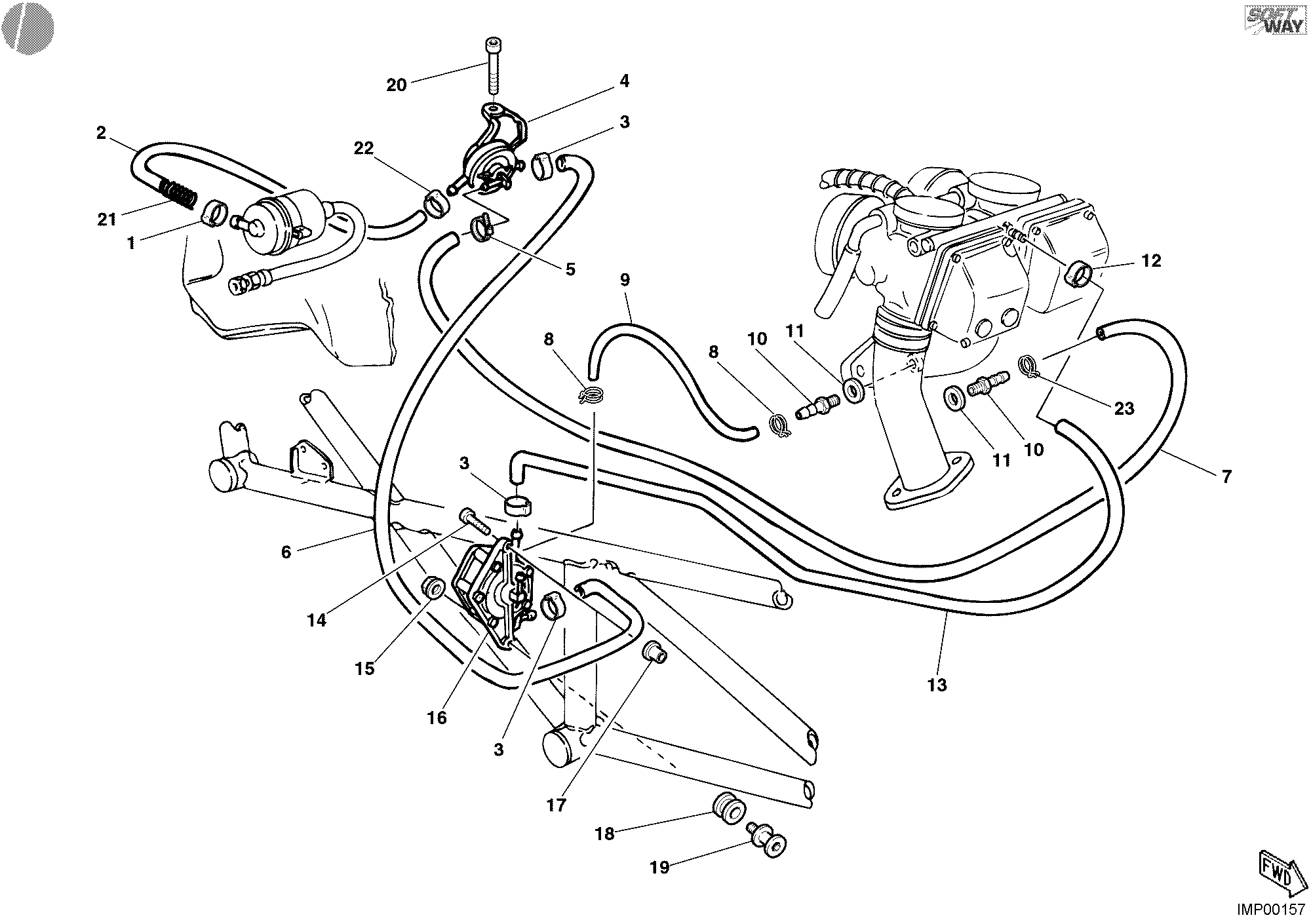 017 POMPE A CARBURANT POUR MONSTER 400 2003