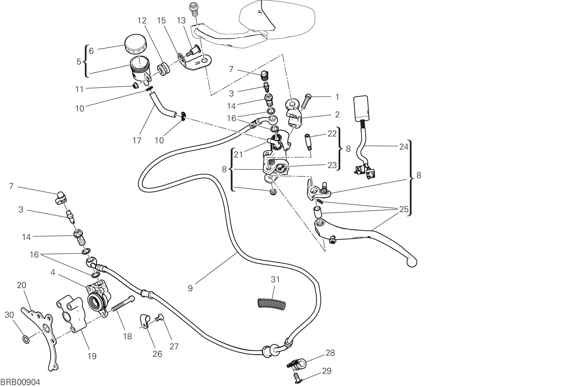 023 MAITRE CYLINDRE EMBRAYAGE POUR MULTISTRADA V2 2025