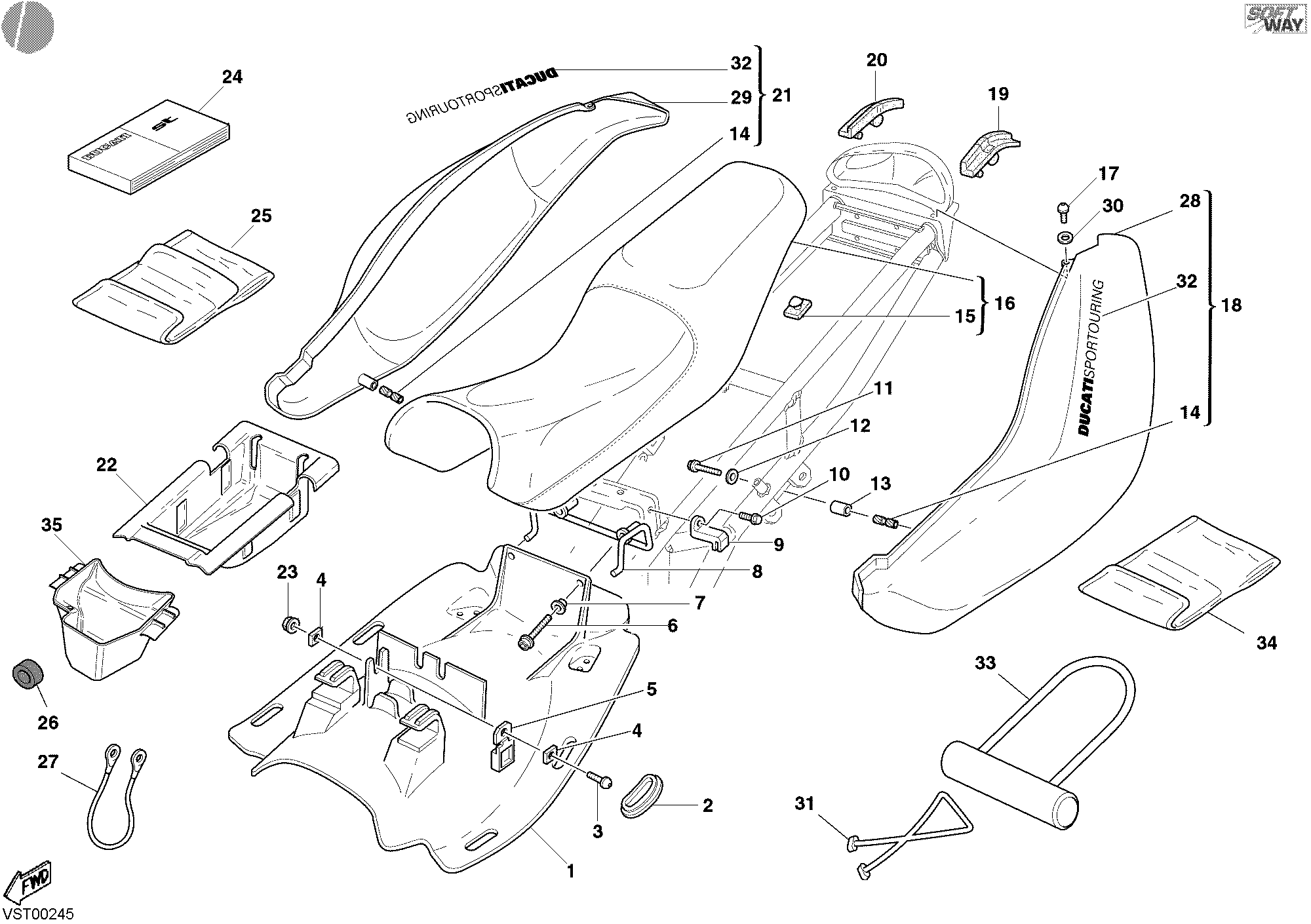 040 SELLE POUR SPORT TOURING ST4 S 2003