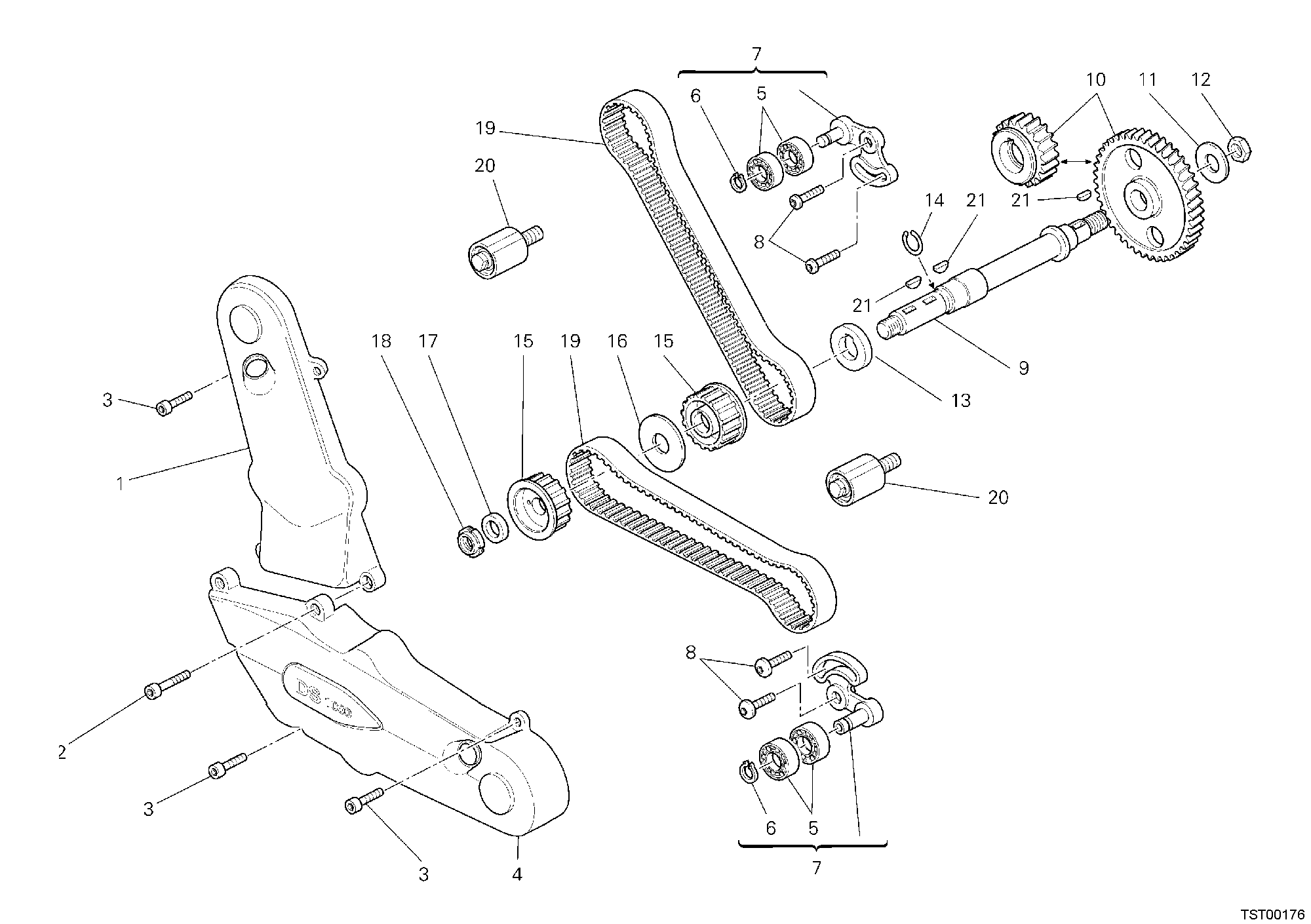 008 COURROIE DISTRIBUTION POUR MULTISTRADA 1000 2005