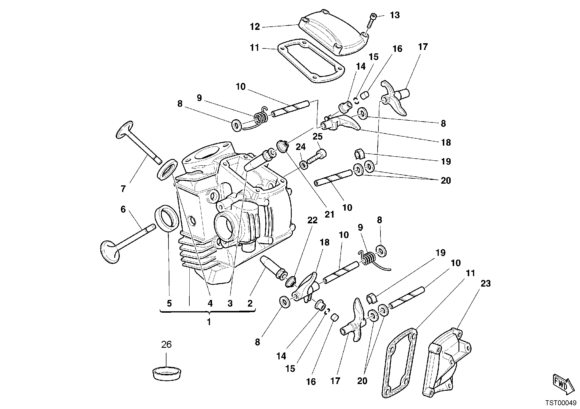 015 CULASSE HORIZONTALE POUR SPORT TOURING ST2 2002