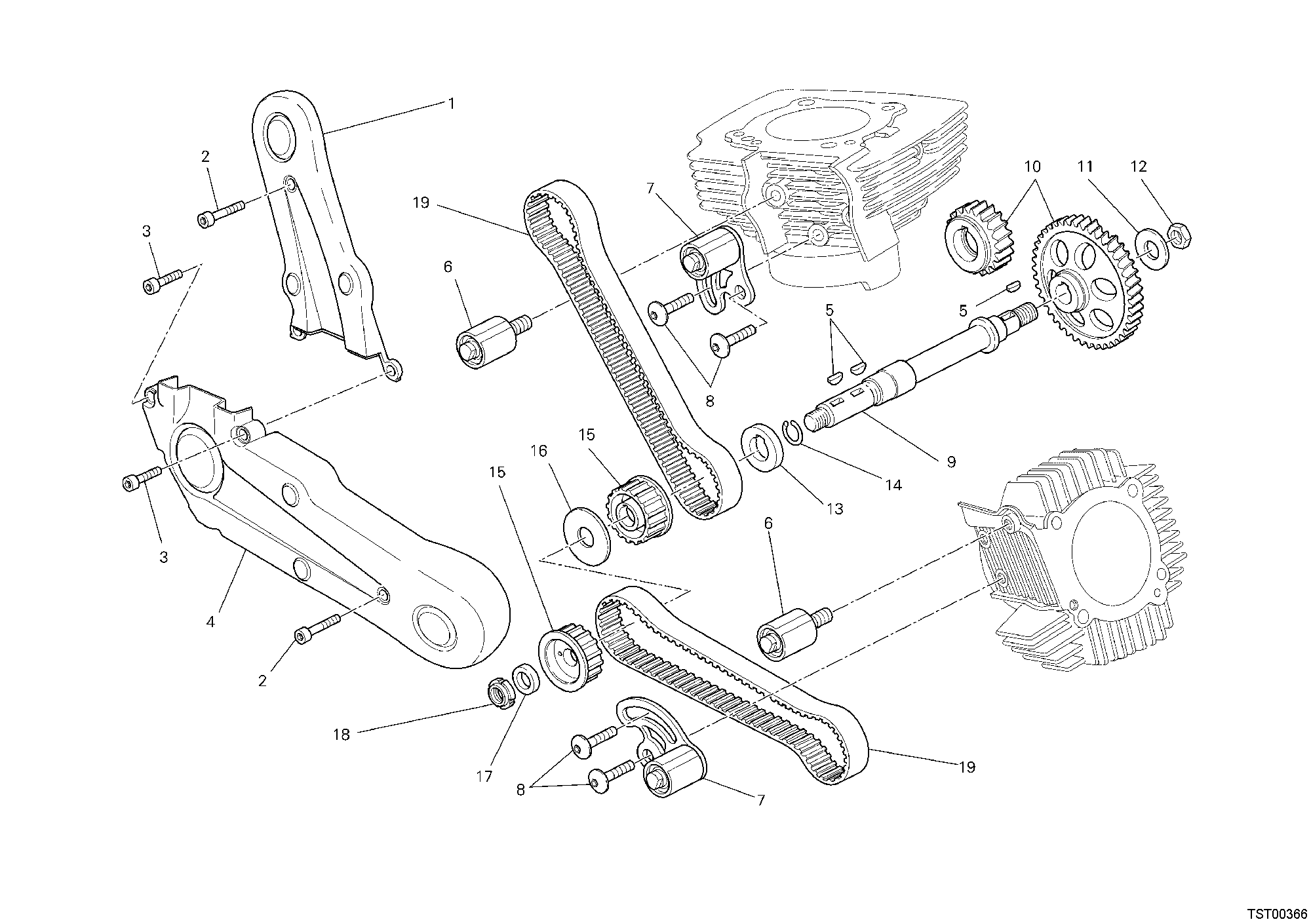 008 COURROIE DISTRIBUTION POUR HYPERMOTARD 796 2010
