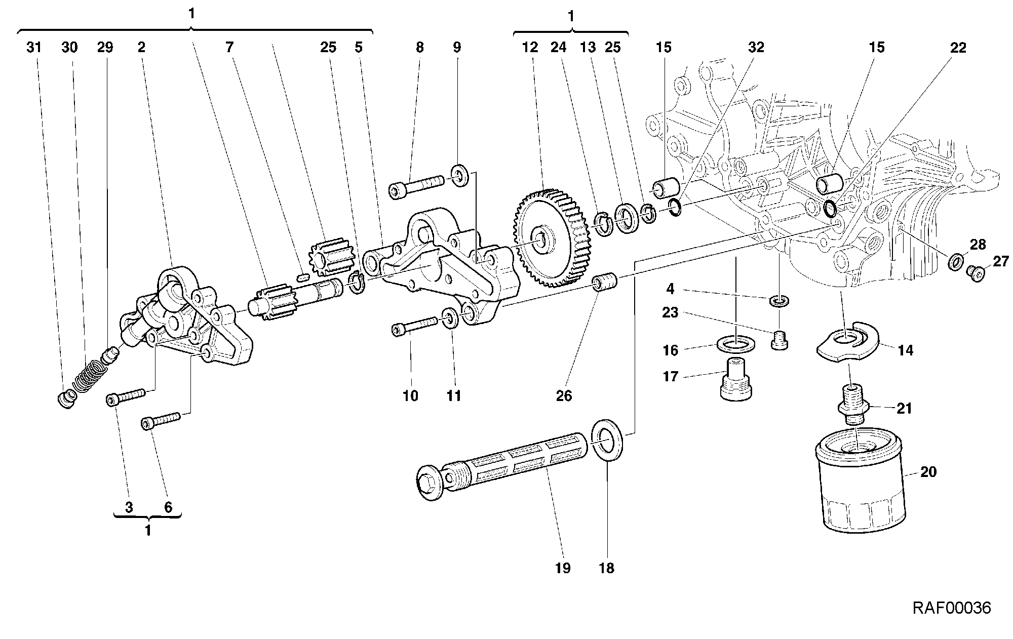 009 POMPE A HUILE FILTRE POUR SUPERBIKE 996 SPS III 2000