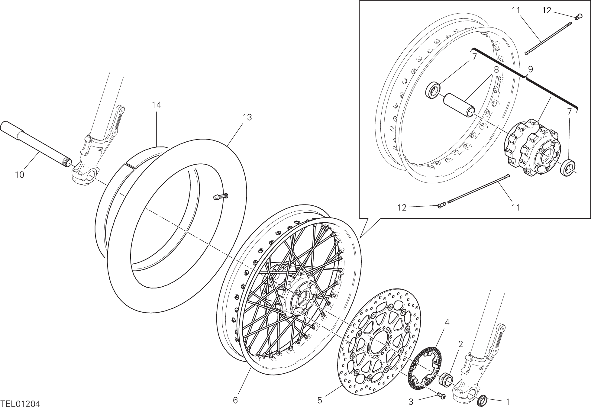 28A ROUE AVANT POUR SCRAMBLER CAFE RACER 2020