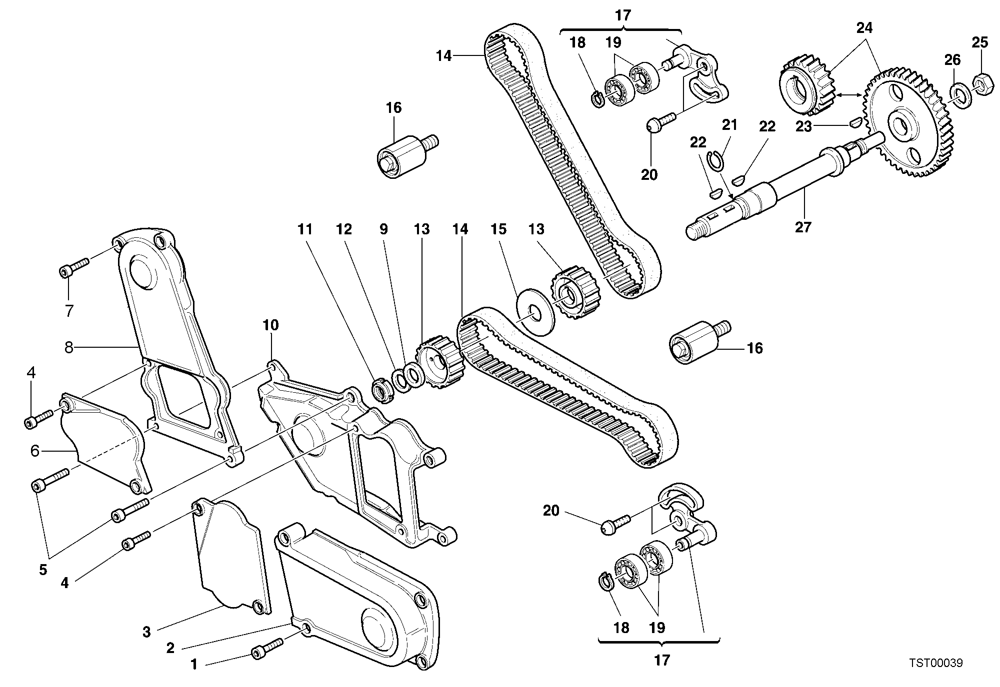 008 COURROIE DISTRIBUTION POUR SPORT TOURING ST2 2001