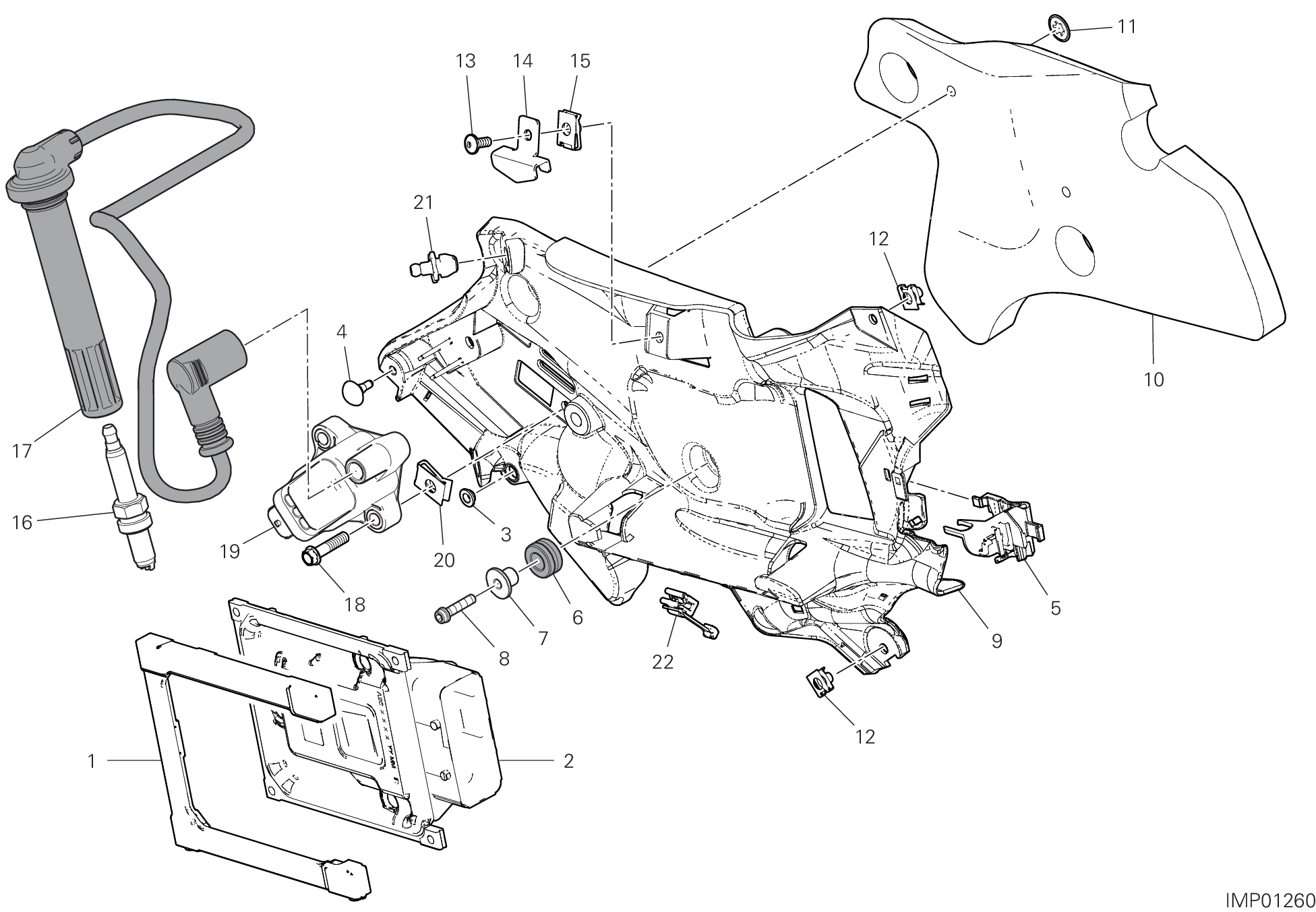 13C IMPIANTO ELETTRICO DESTRO POUR SUPERBIKE PANIGALE V2 2021