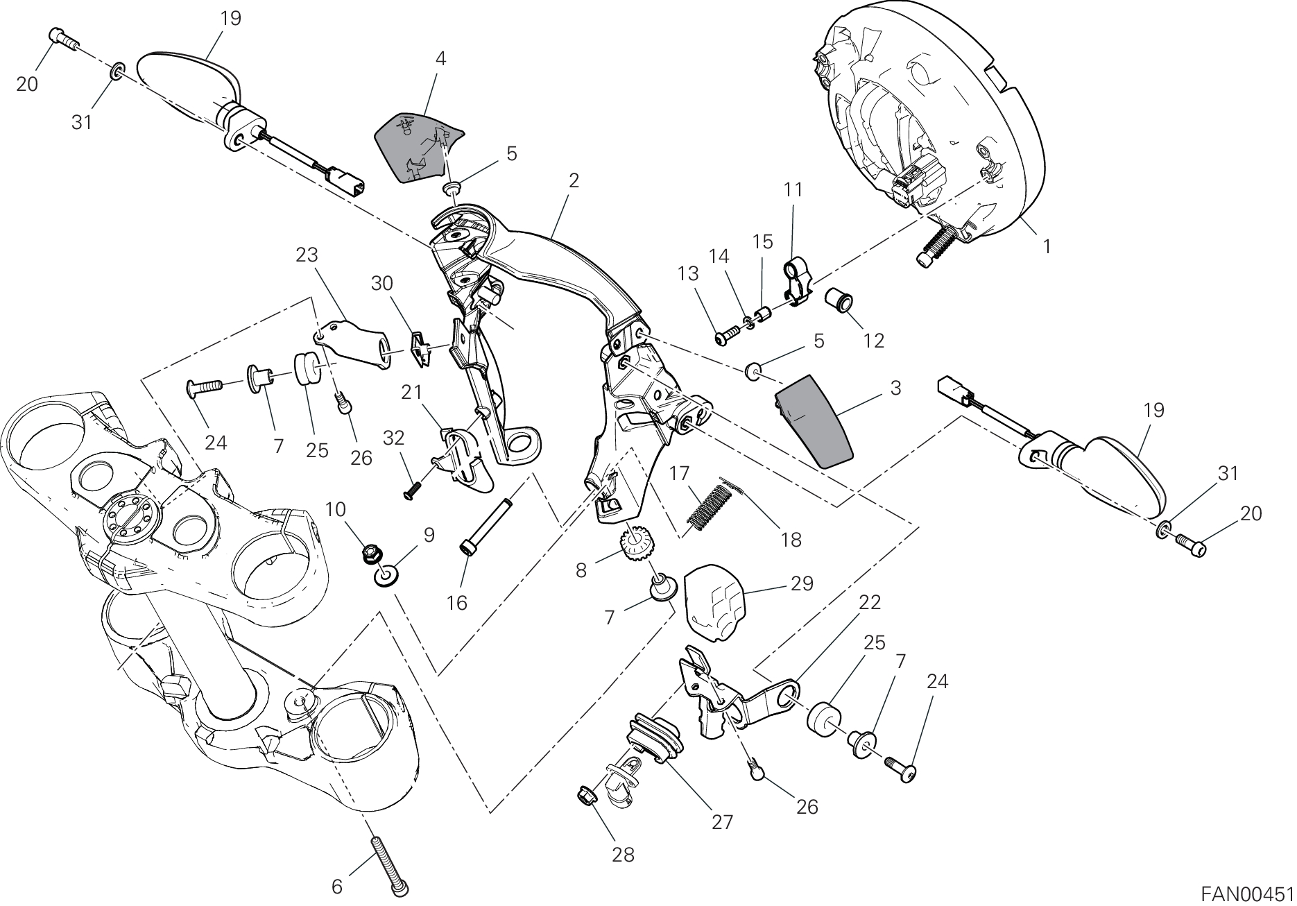 14A FEU AVANT POUR SCRAMBLER ICON DARK 2G 2025