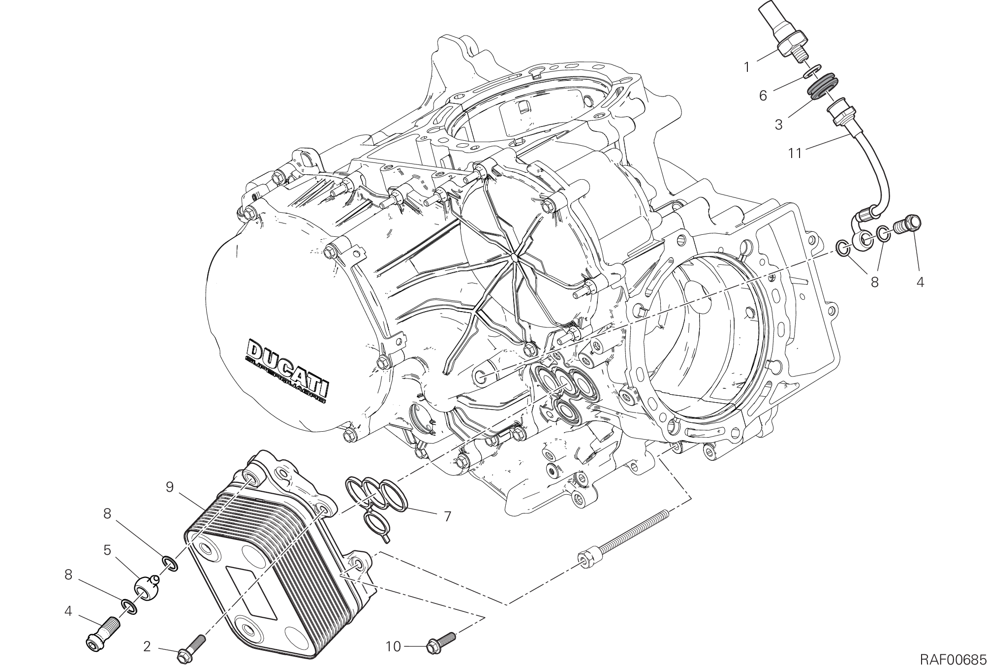 08B ECHANGEUR DE CHALEUR POUR SUPERBIKE PANIGALE V2 2022