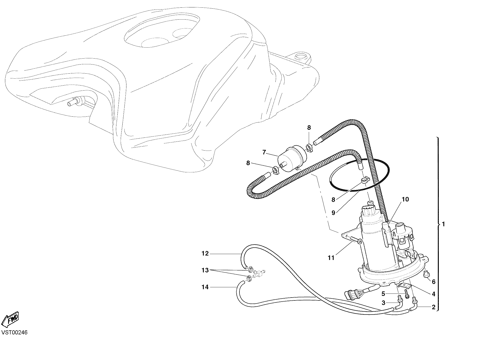 32A POMPE A CARBURANT POUR SUPERBIKE 749 S 2003
