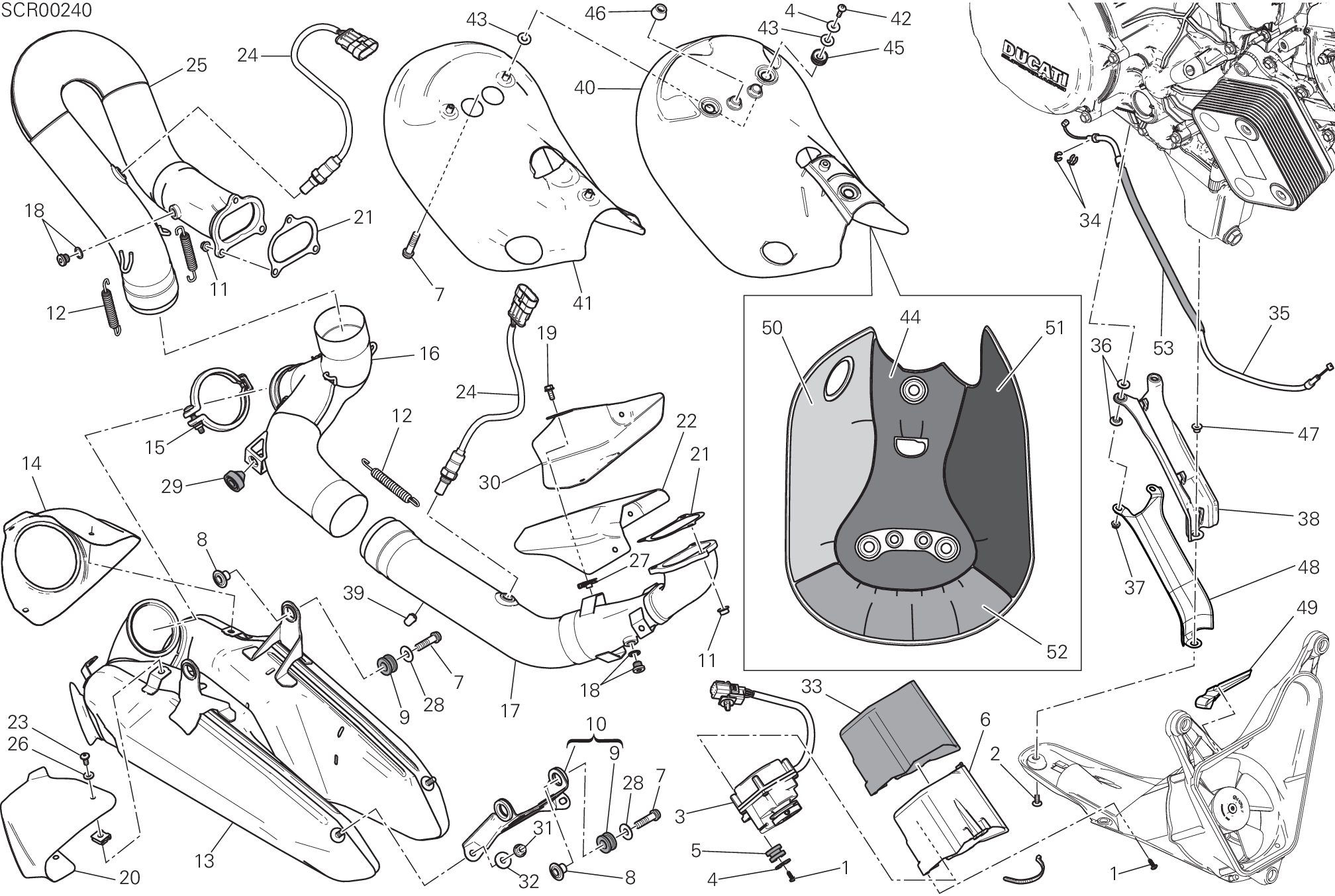 019 ECHAPPEMENT POUR SUPERBIKE 959 PANIGALE ABS 2018