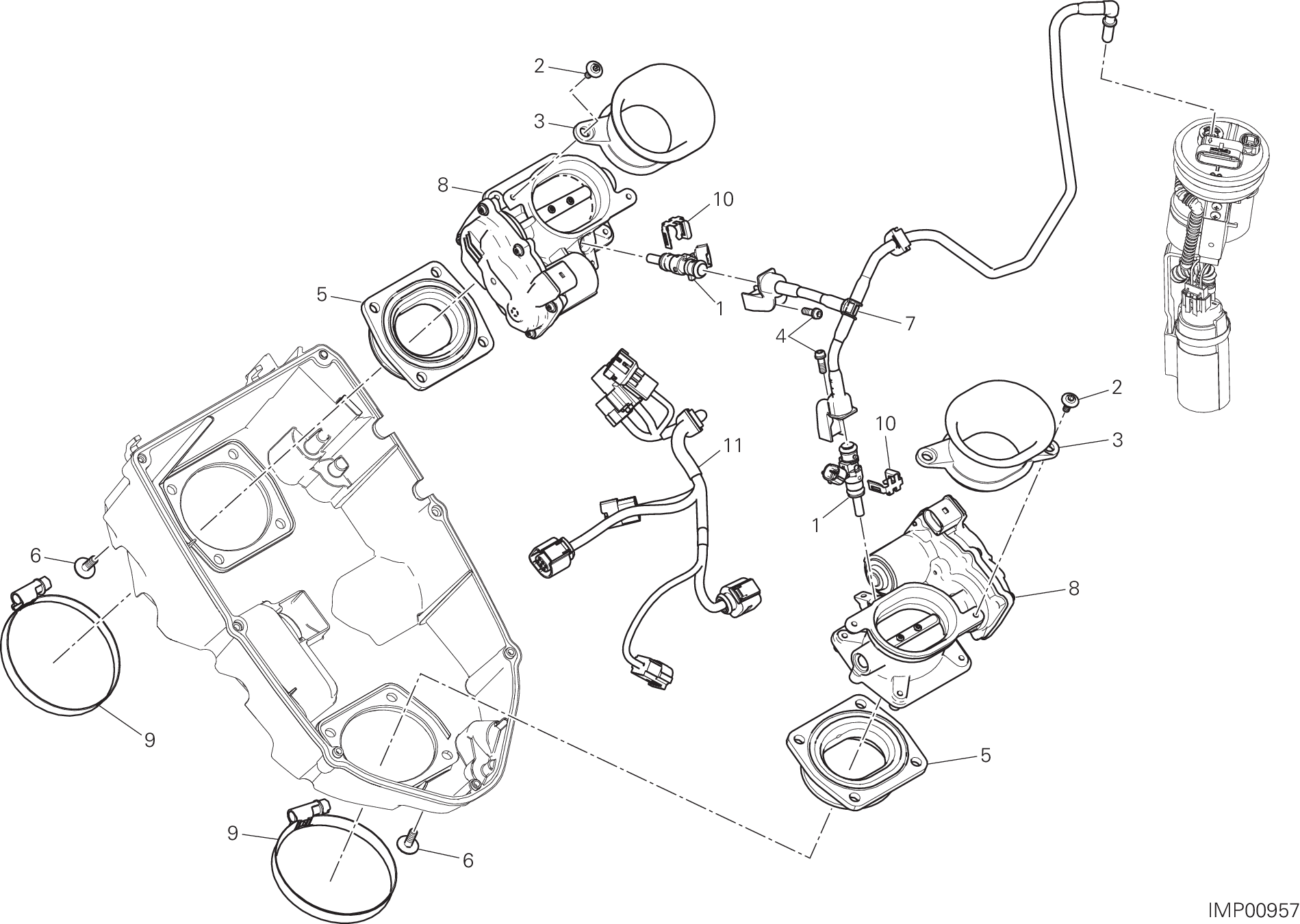 017 CORPS PAPILLON POUR MULTISTRADA 1200 ABS 2015