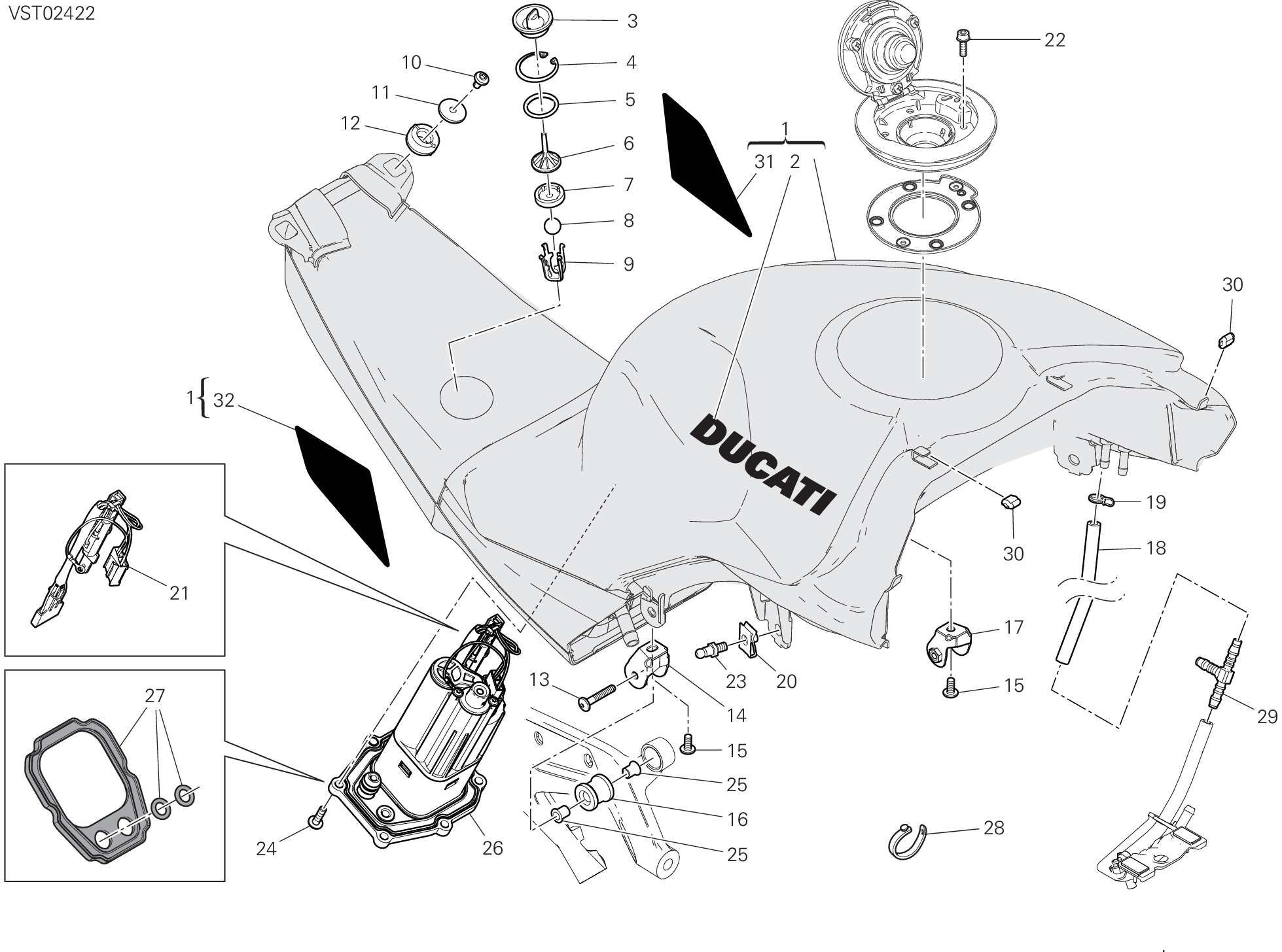 30A RSERVOIR POUR SUPERBIKE PANIGALE V4 R 2023