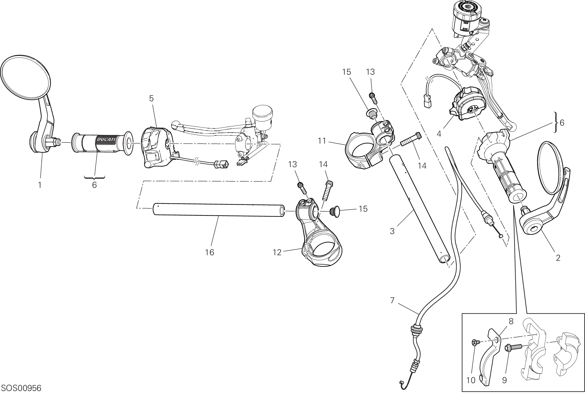 22A GUIDON POUR SCRAMBLER CAFE RACER 2019