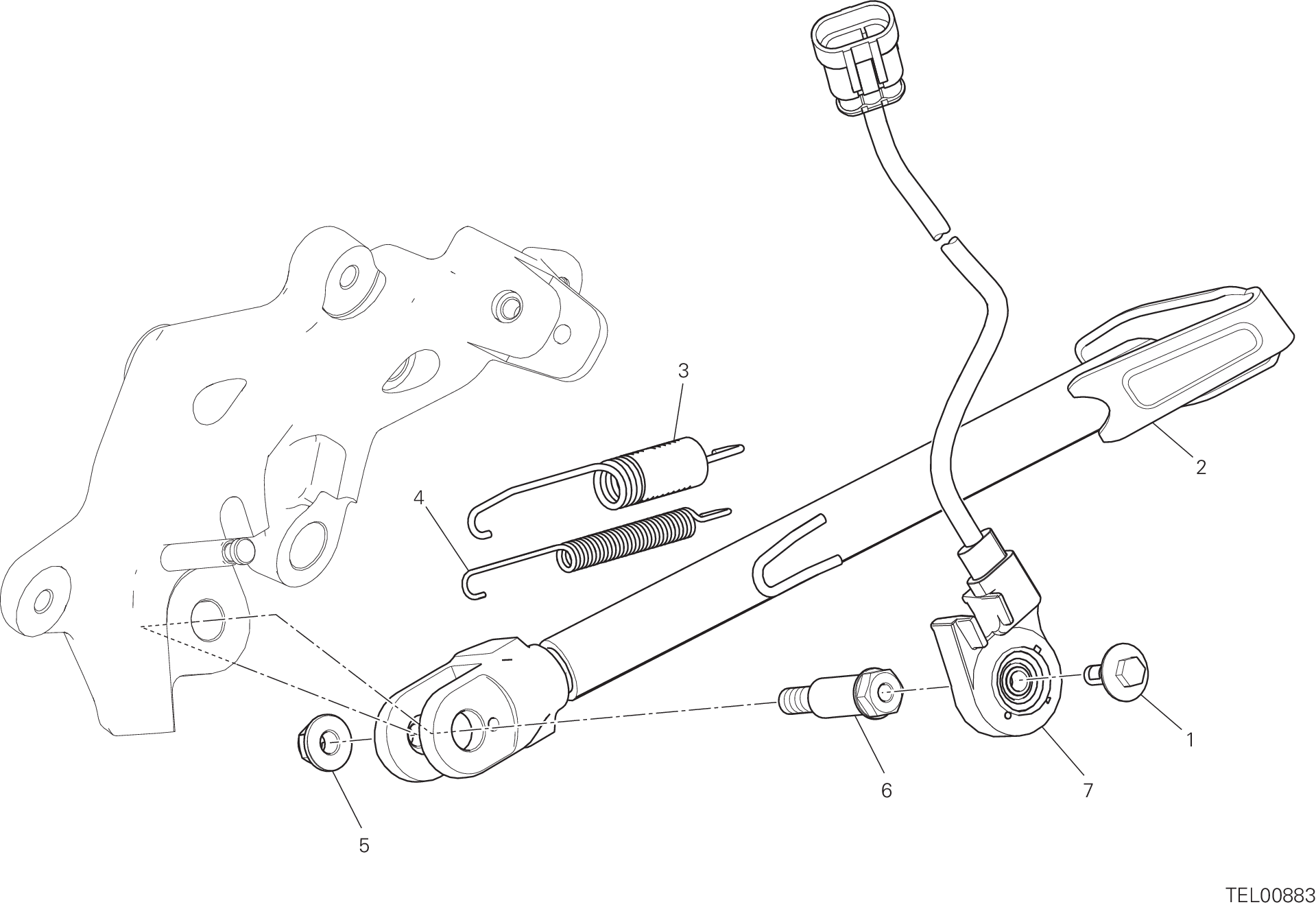 22A BEQUILLE LATERALE POUR MULTISTRADA 1200 ABS 2015