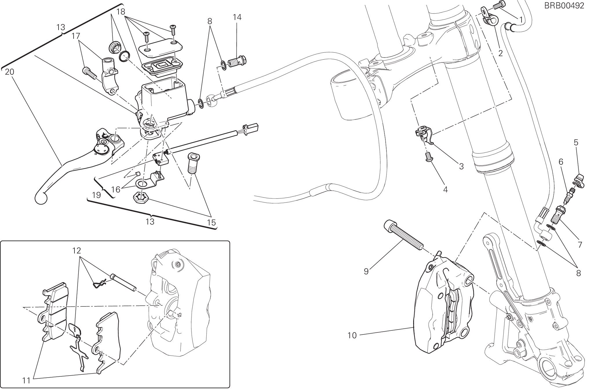 024 SYSTEME DE FREIN AVANT POUR SCRAMBLER CLASSIC 2015